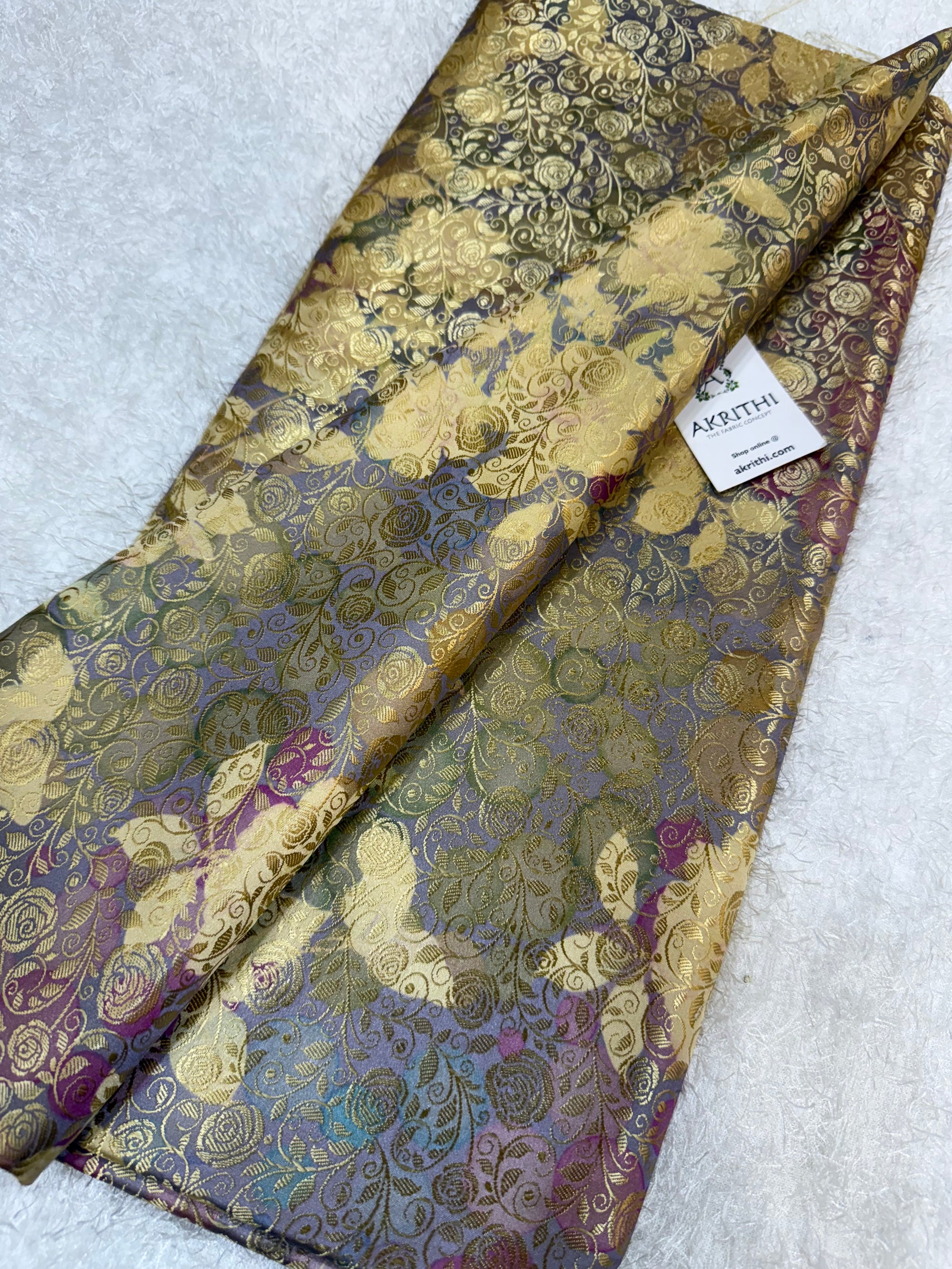 Soft silk Pure Banarasi brocade fabric