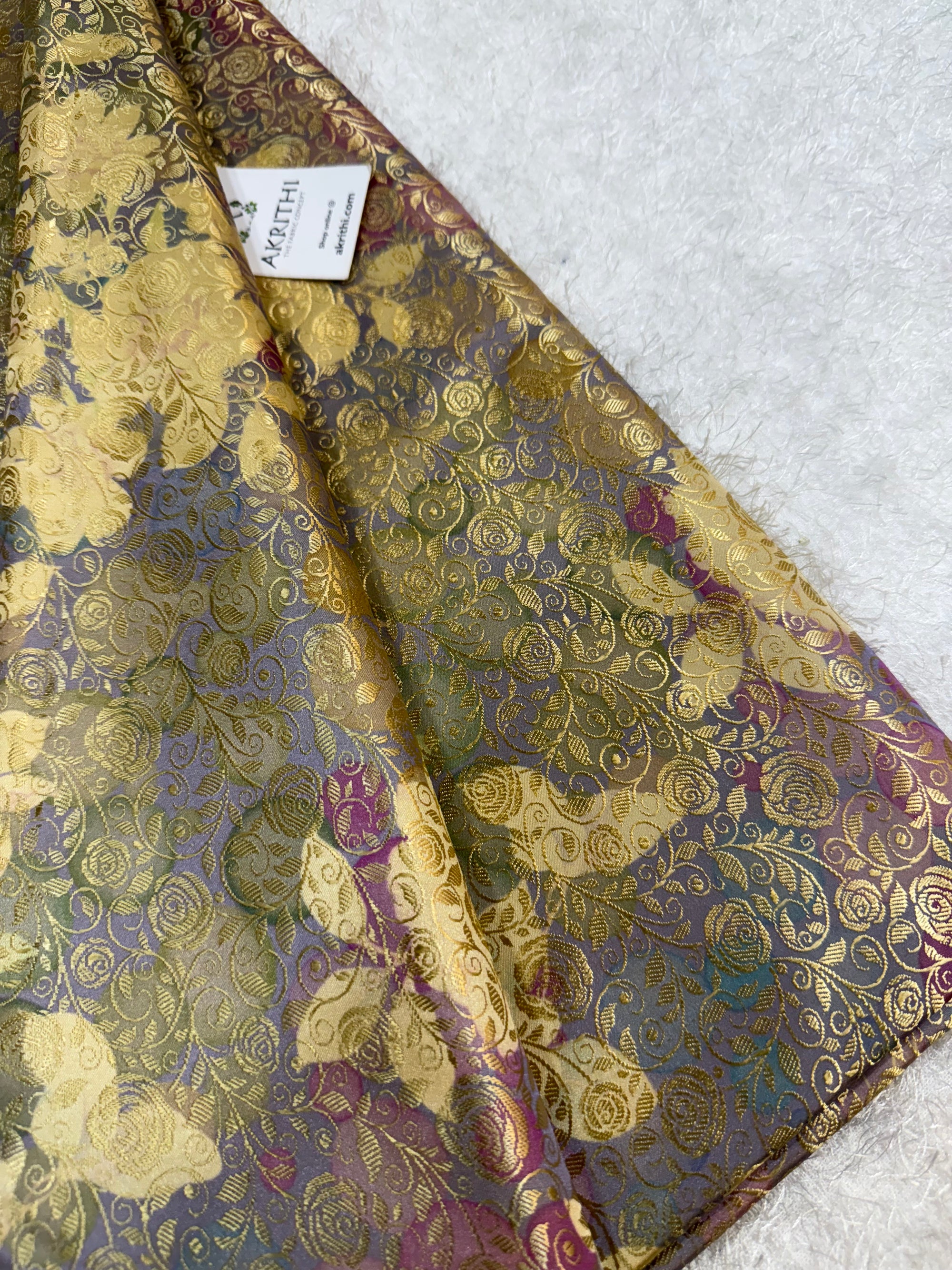 Soft silk Pure Banarasi brocade fabric