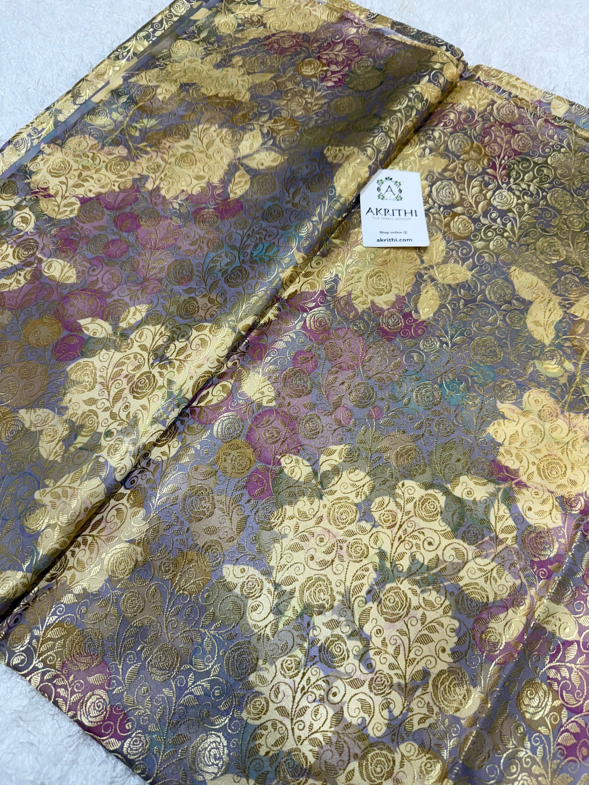 Soft silk Pure Banarasi brocade fabric