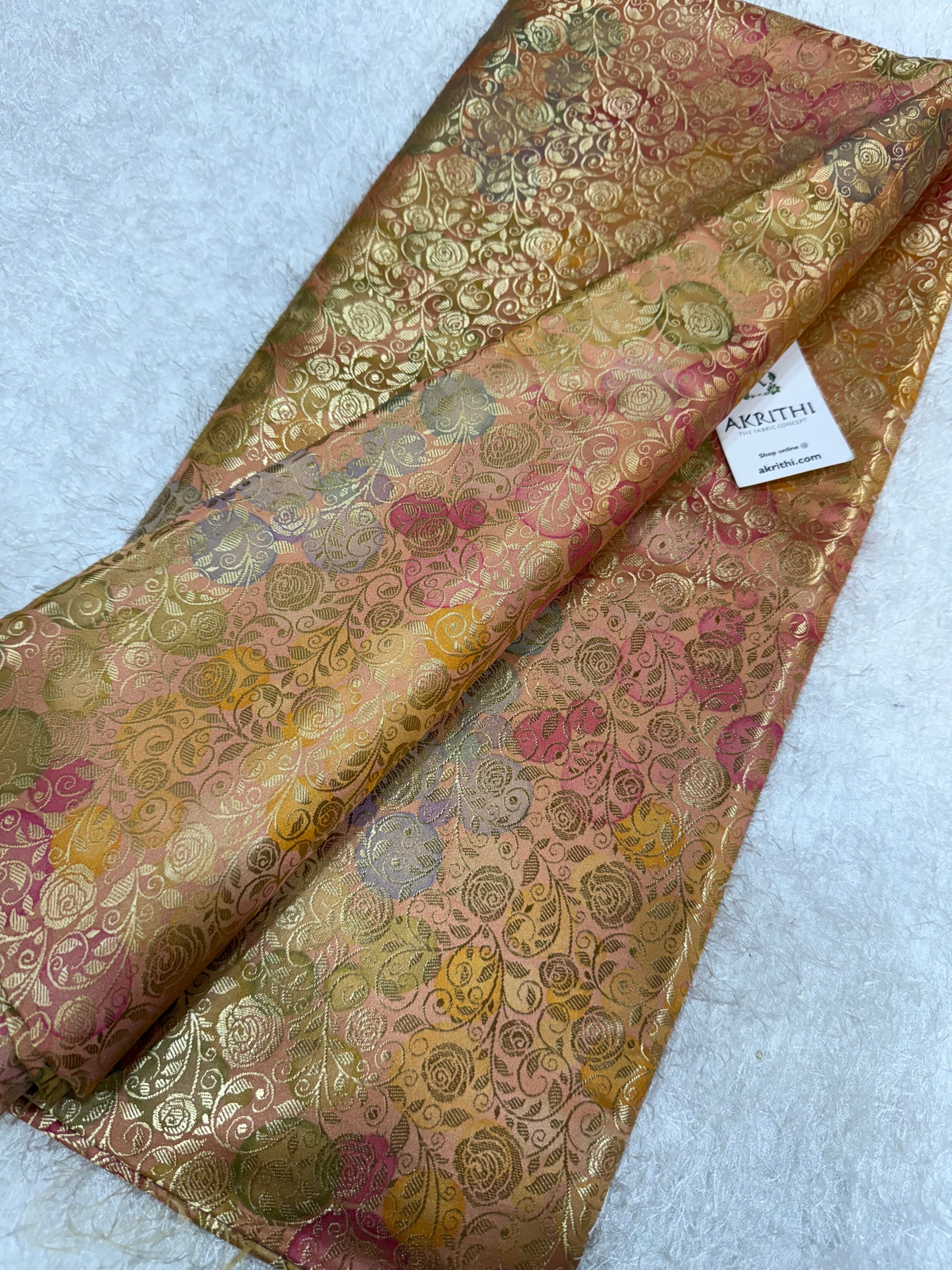 Soft silk Pure Banarasi brocade fabric