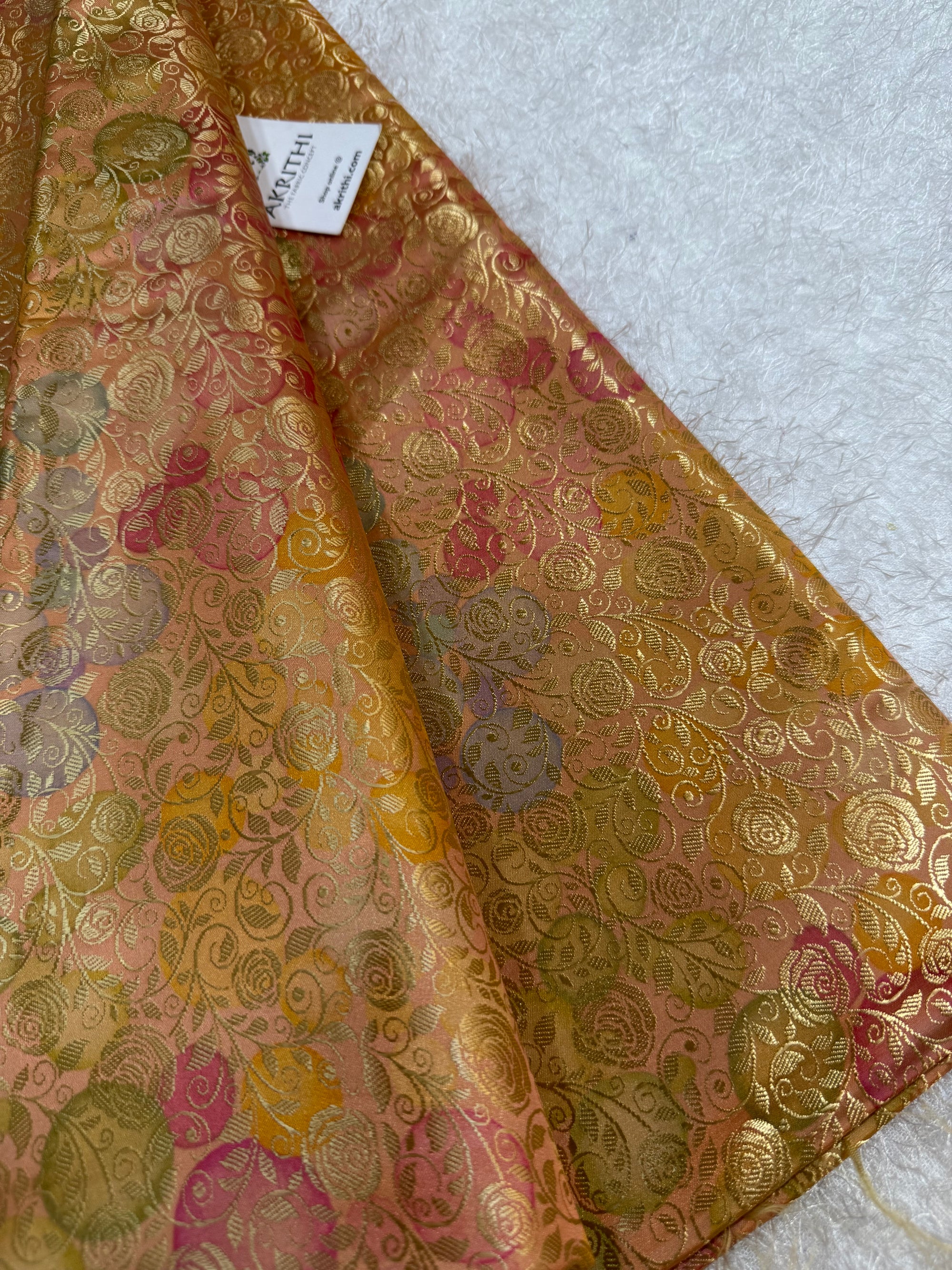 Soft silk Pure Banarasi brocade fabric