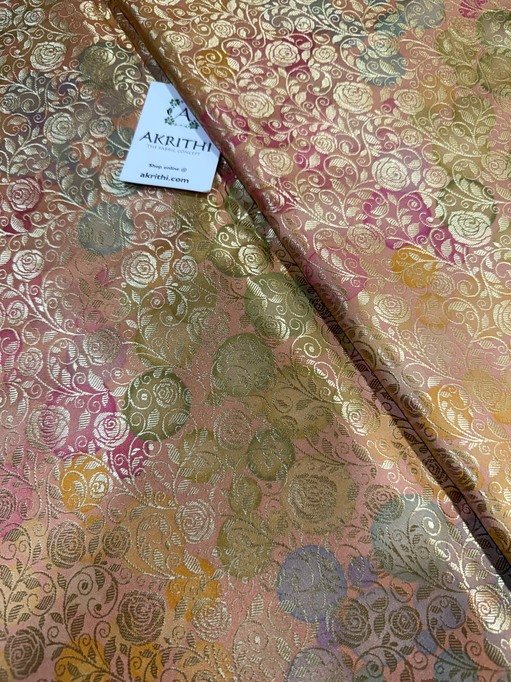 Soft silk Pure Banarasi brocade fabric