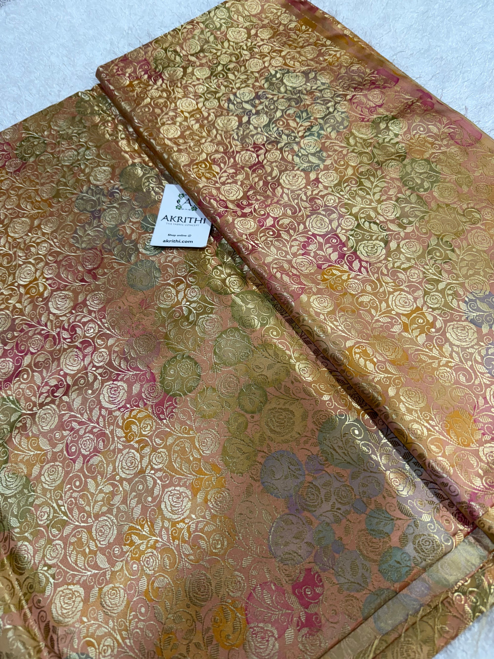 Soft silk Pure Banarasi brocade fabric