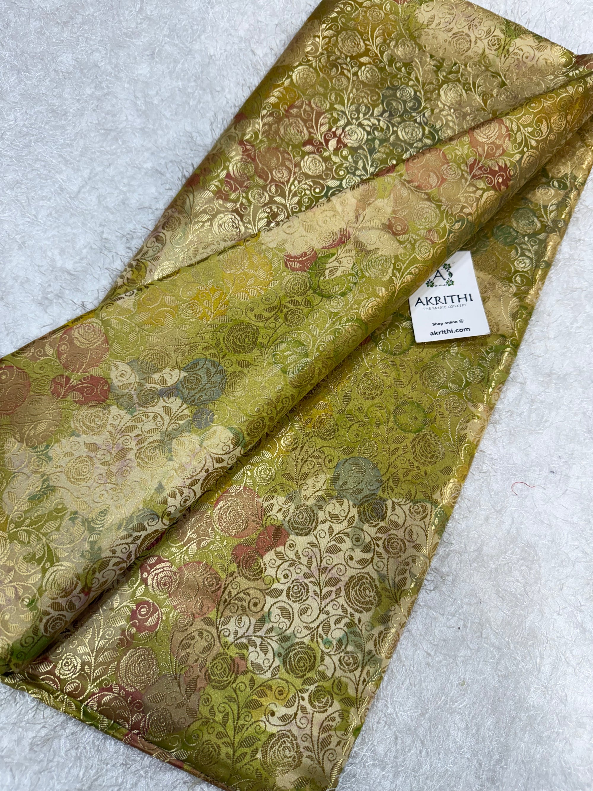 Soft silk Pure Banarasi brocade fabric