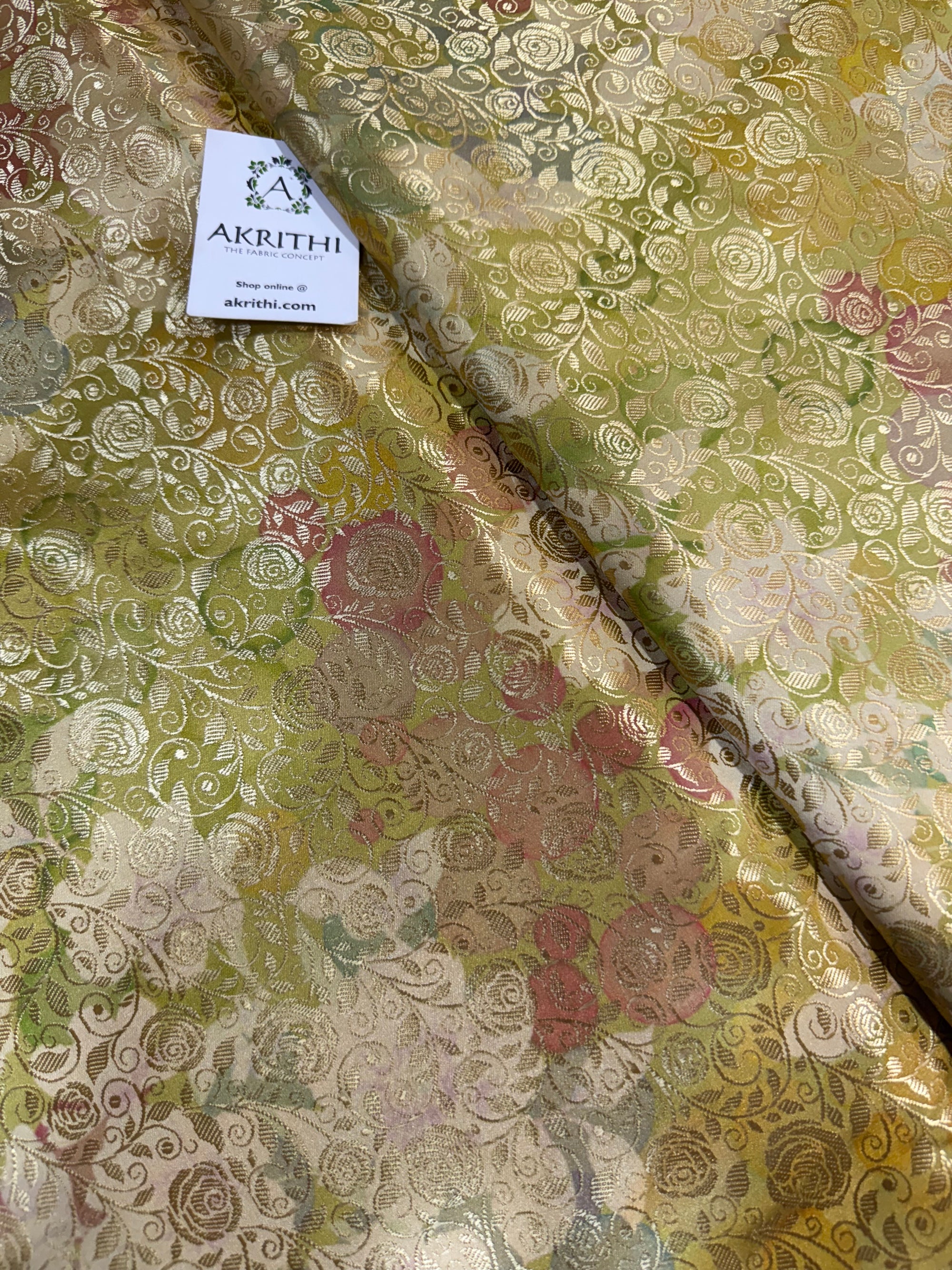 Soft silk Pure Banarasi brocade fabric