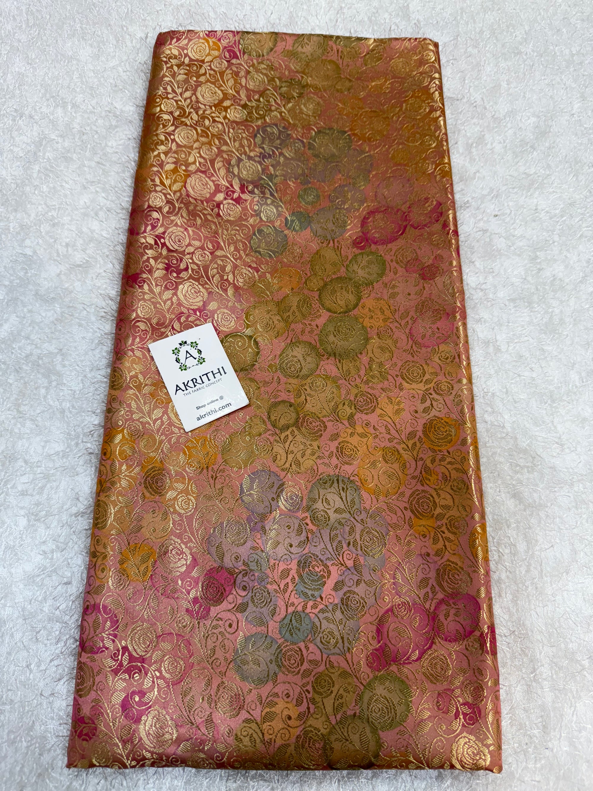 Soft silk Pure Banarasi brocade fabric