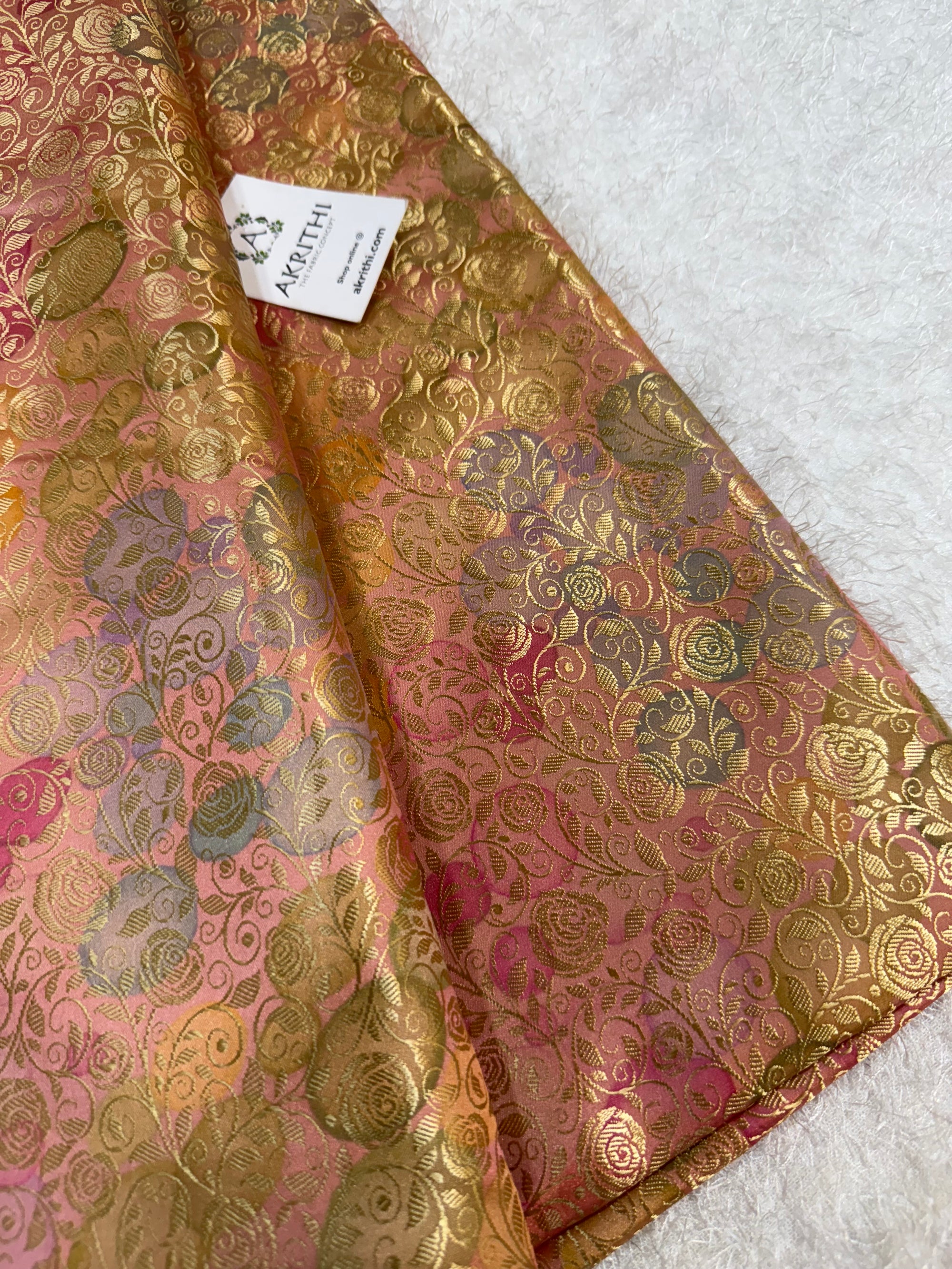 Soft silk Pure Banarasi brocade fabric