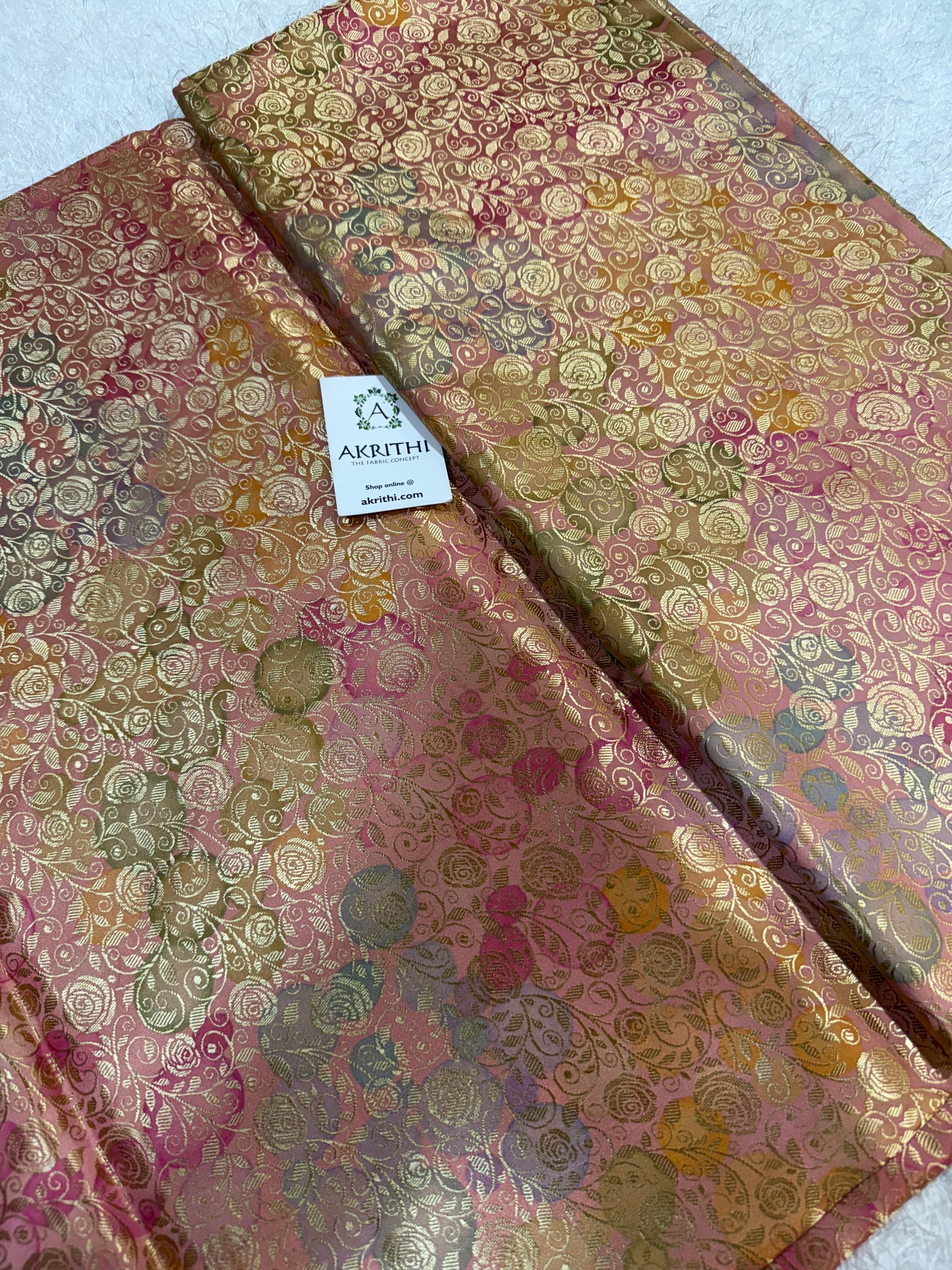 Soft silk Pure Banarasi brocade fabric