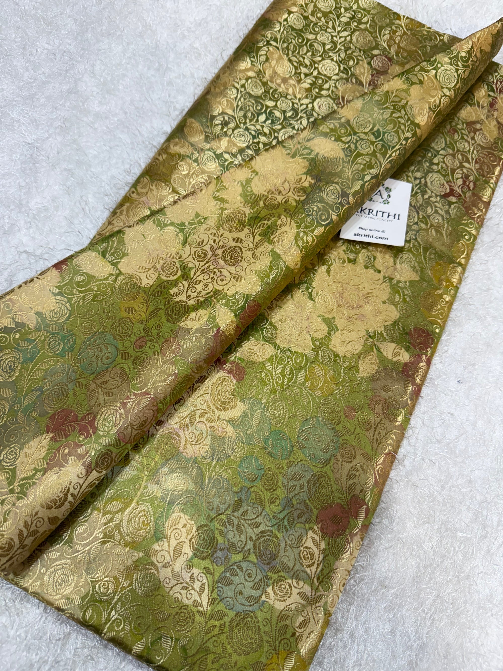 Soft silk Pure Banarasi brocade fabric