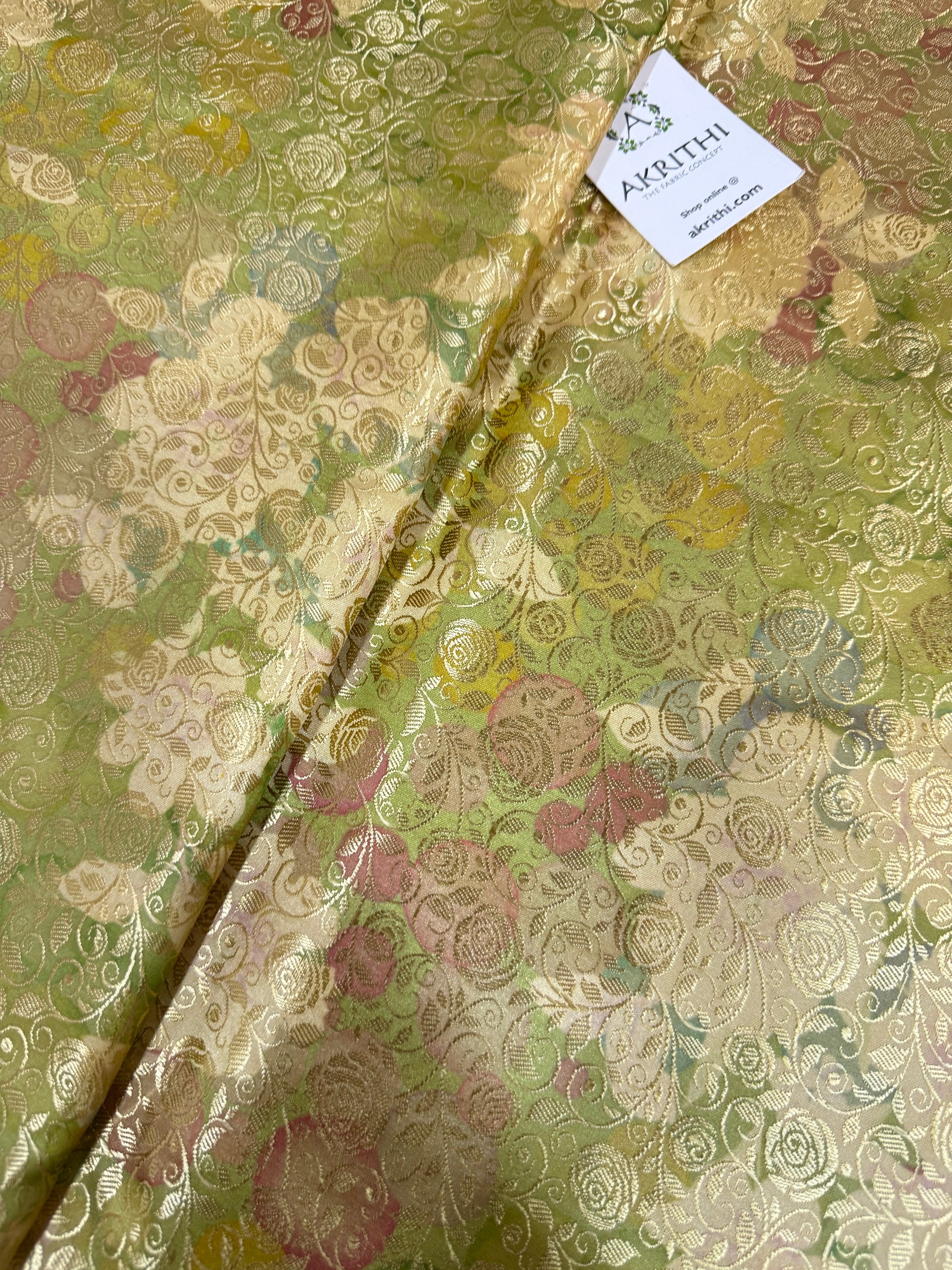 Soft silk Pure Banarasi brocade fabric
