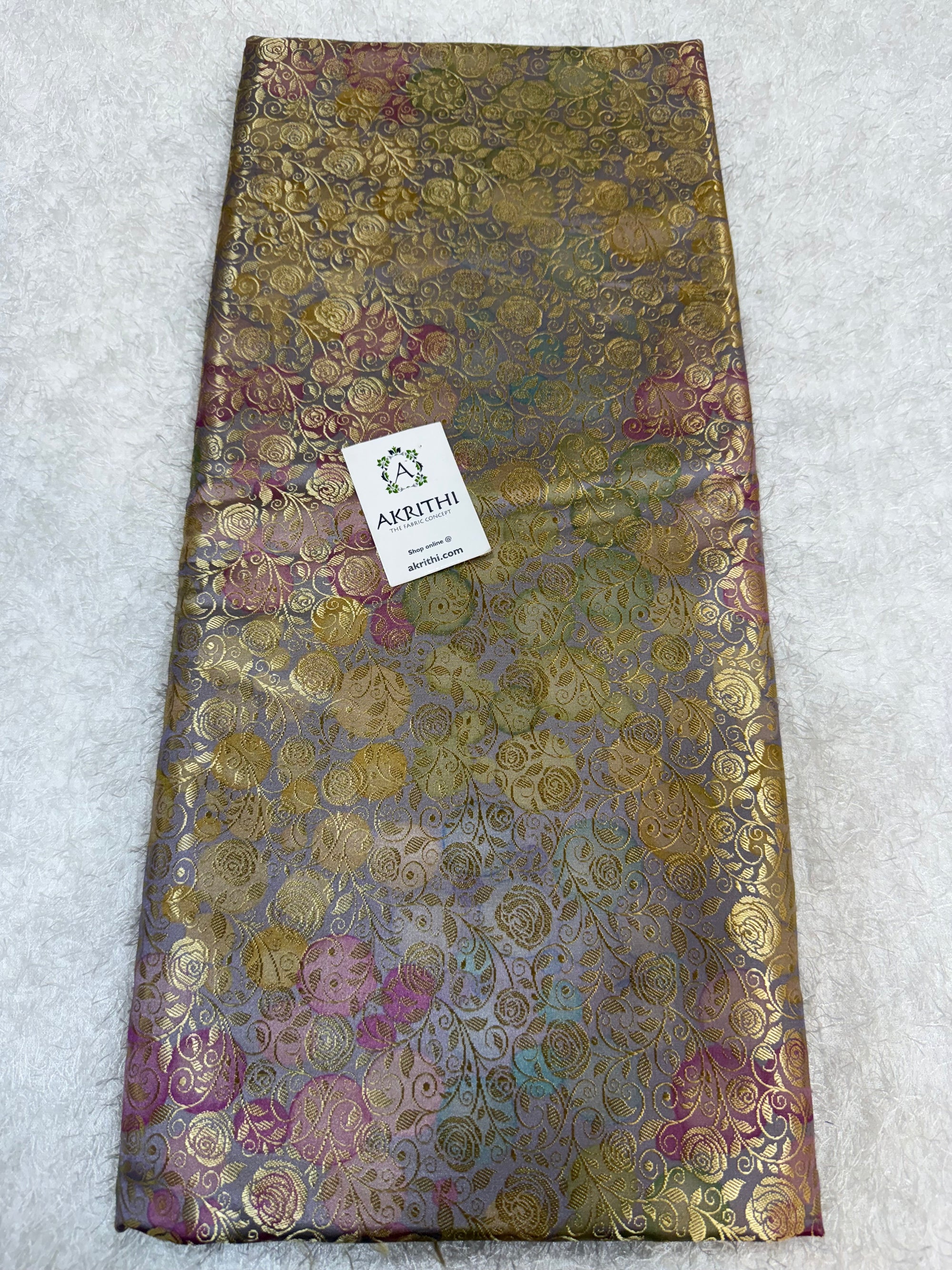 Soft silk Pure Banarasi brocade fabric