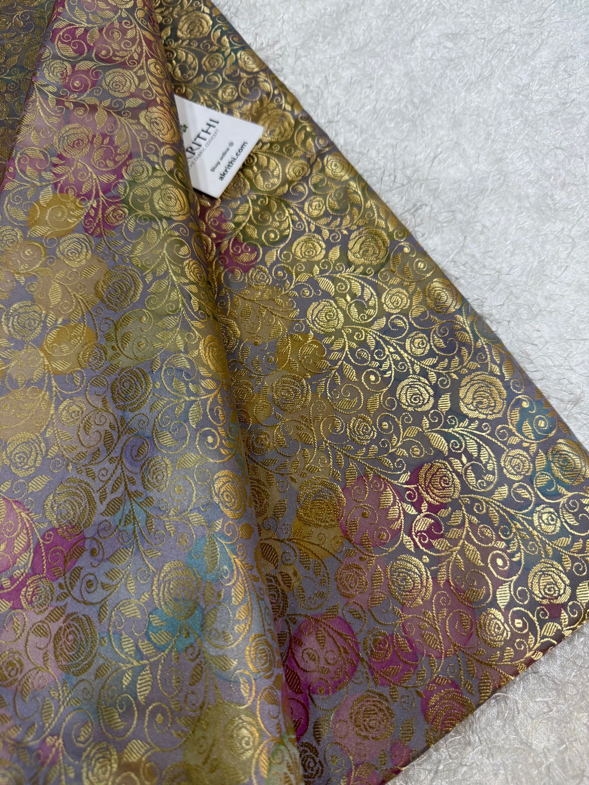 Soft silk Pure Banarasi brocade fabric