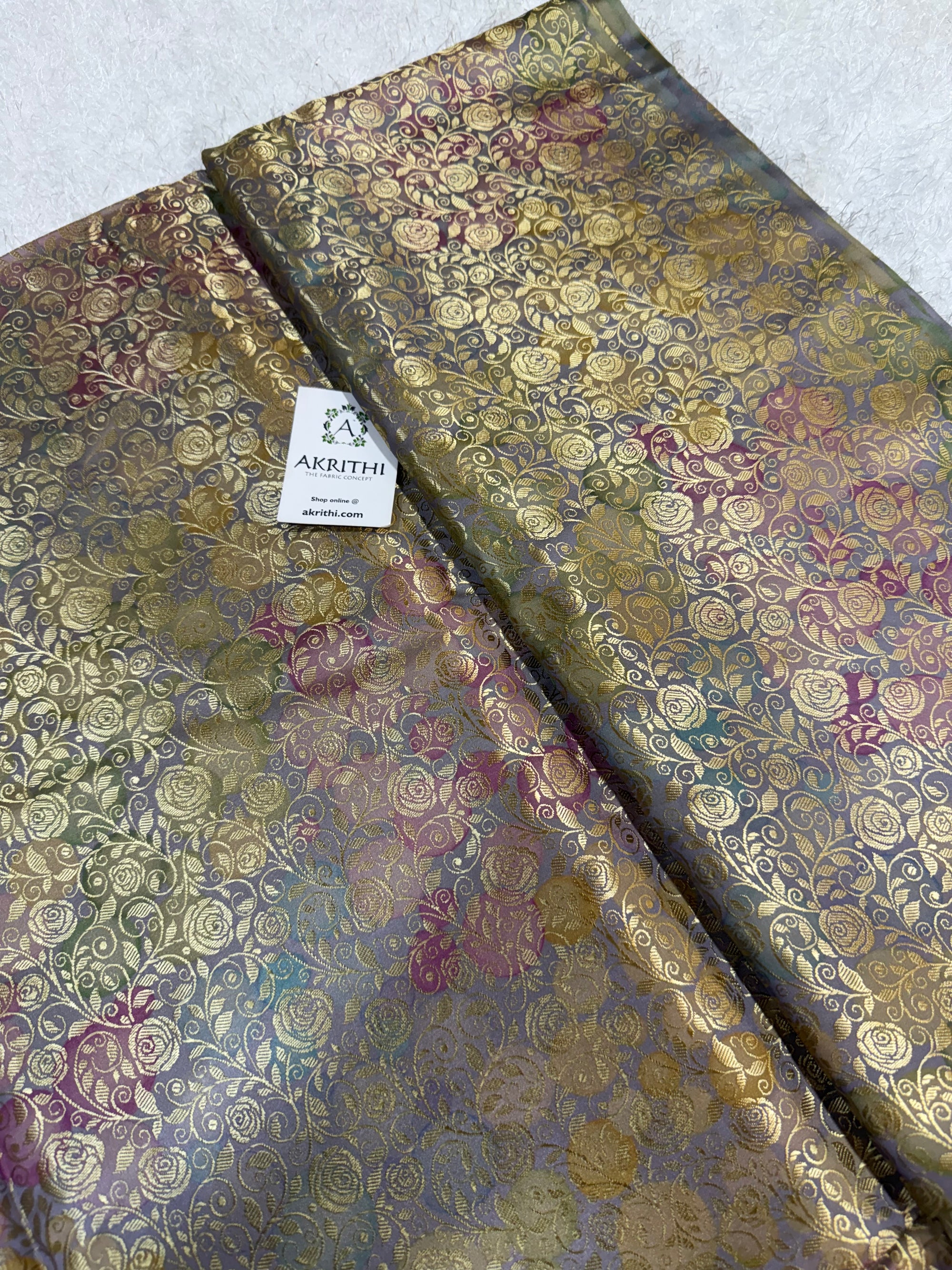 Soft silk Pure Banarasi brocade fabric