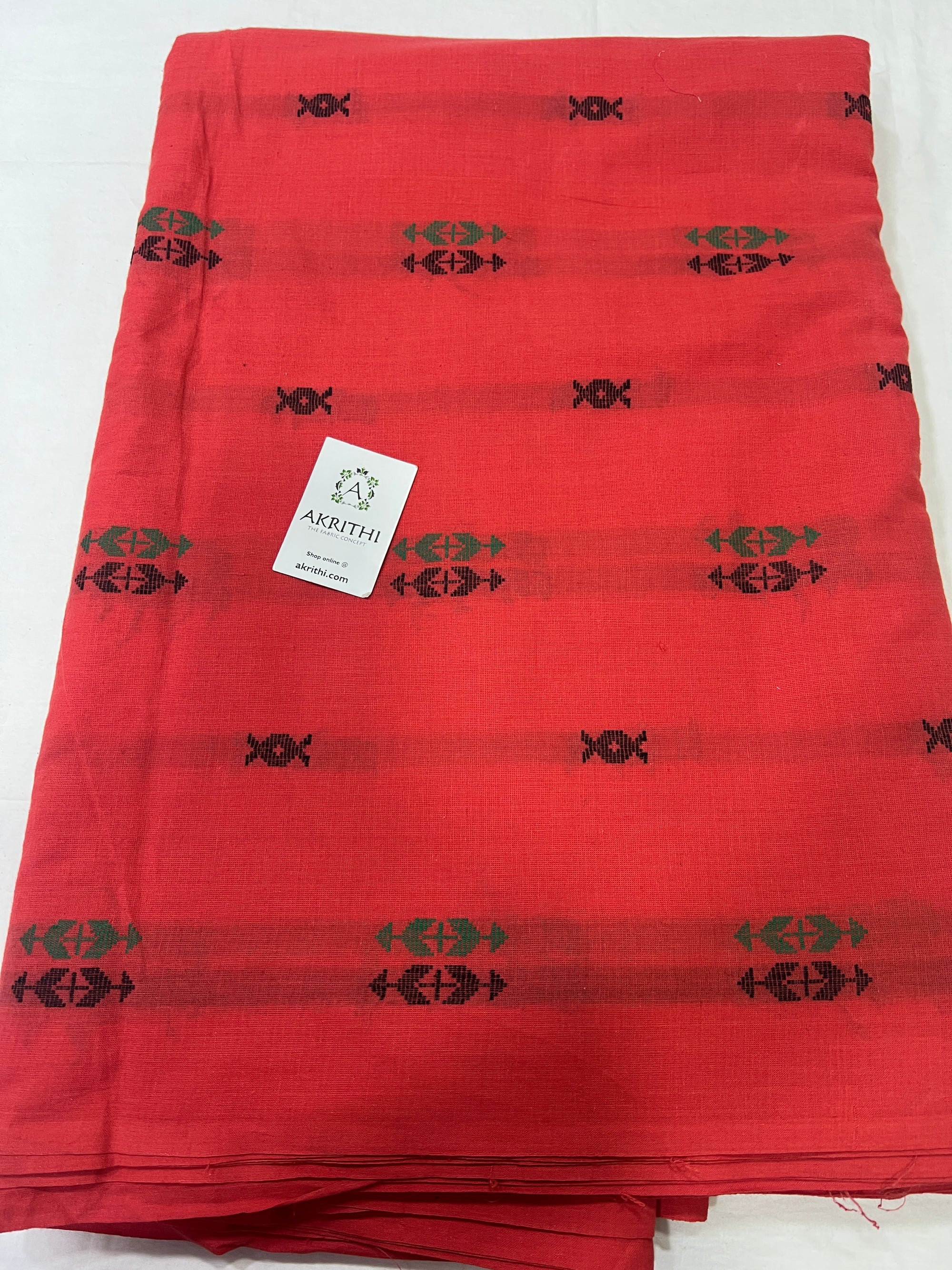 Handloom Woven pure cotton fabric