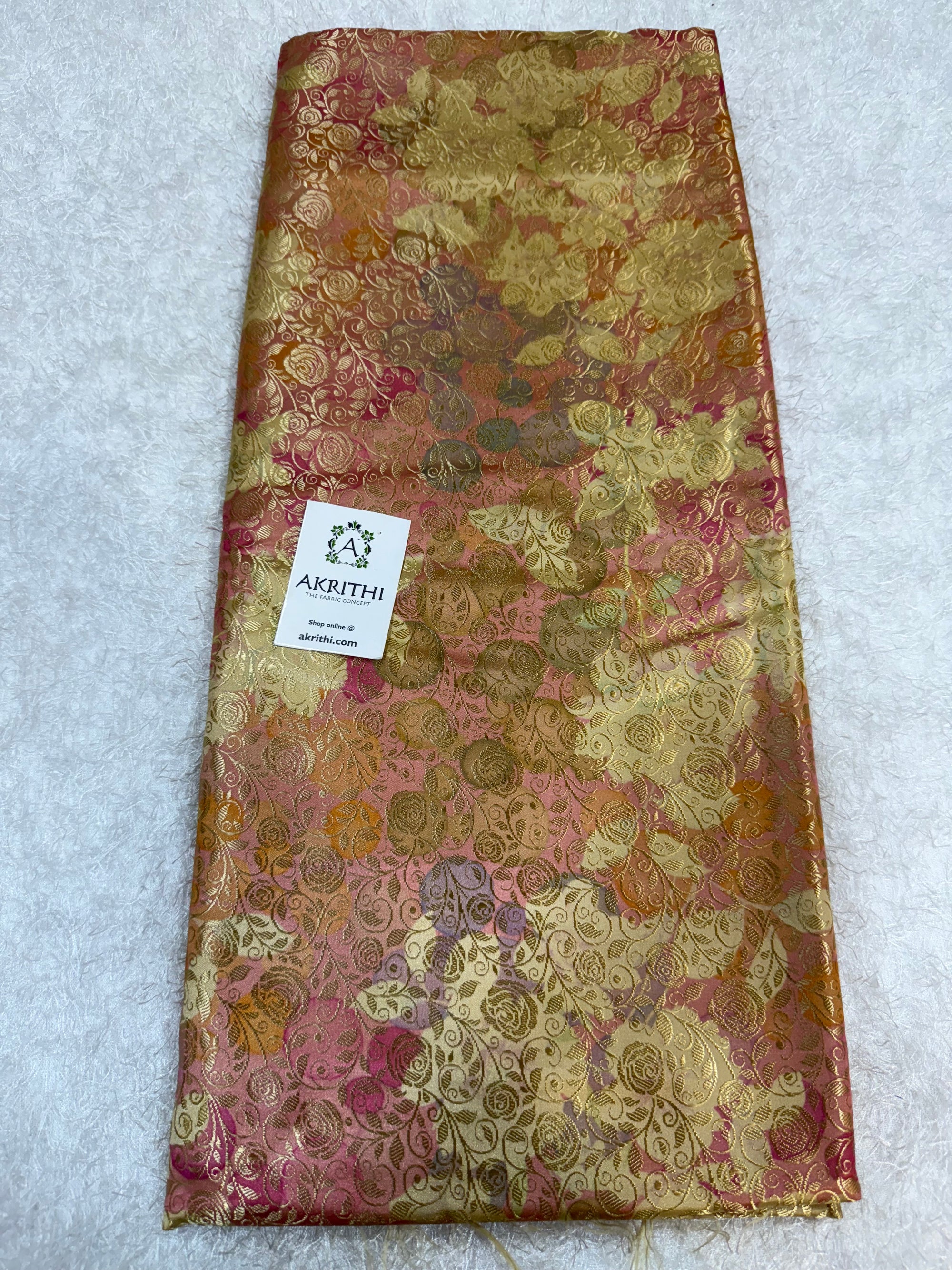 Soft silk Pure Banarasi brocade fabric