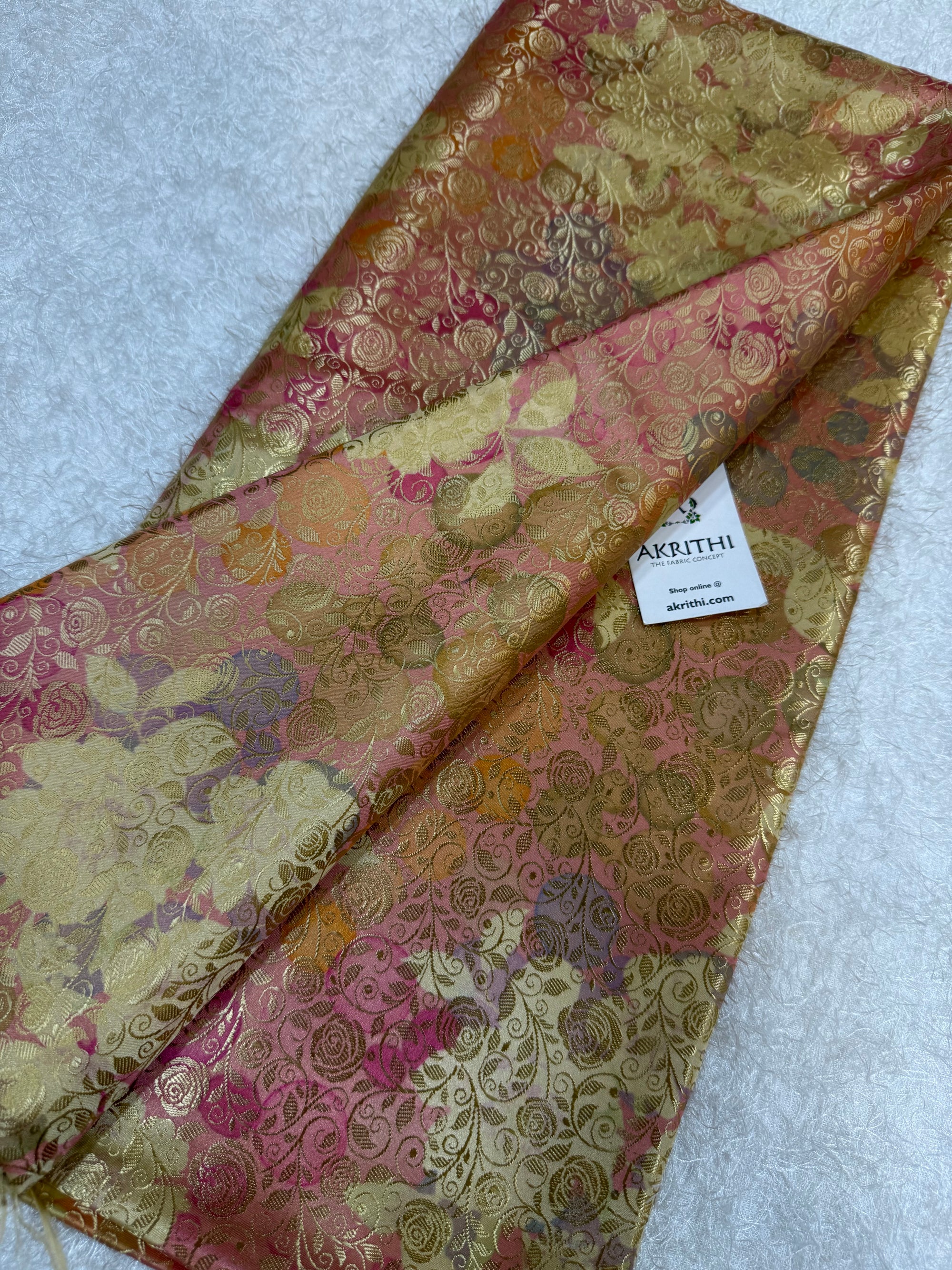 Soft silk Pure Banarasi brocade fabric