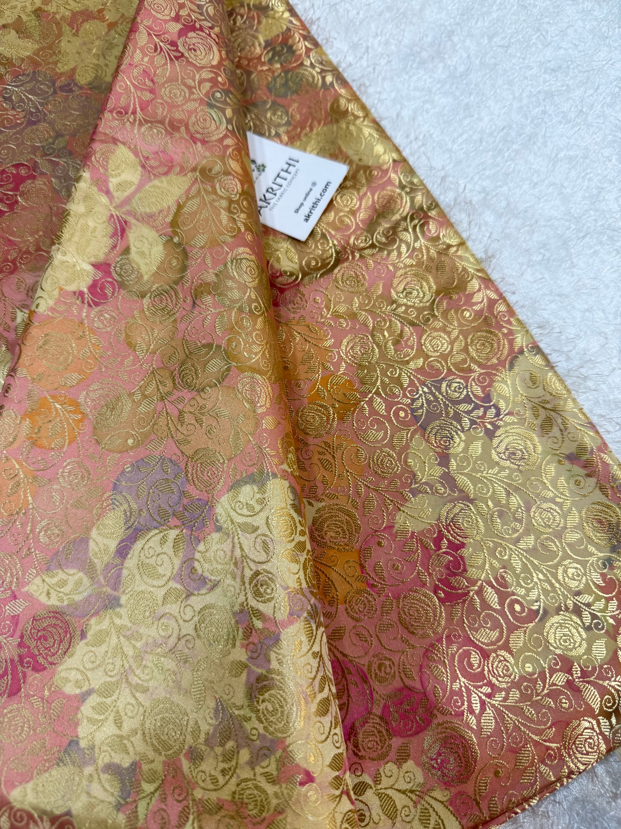 Soft silk Pure Banarasi brocade fabric