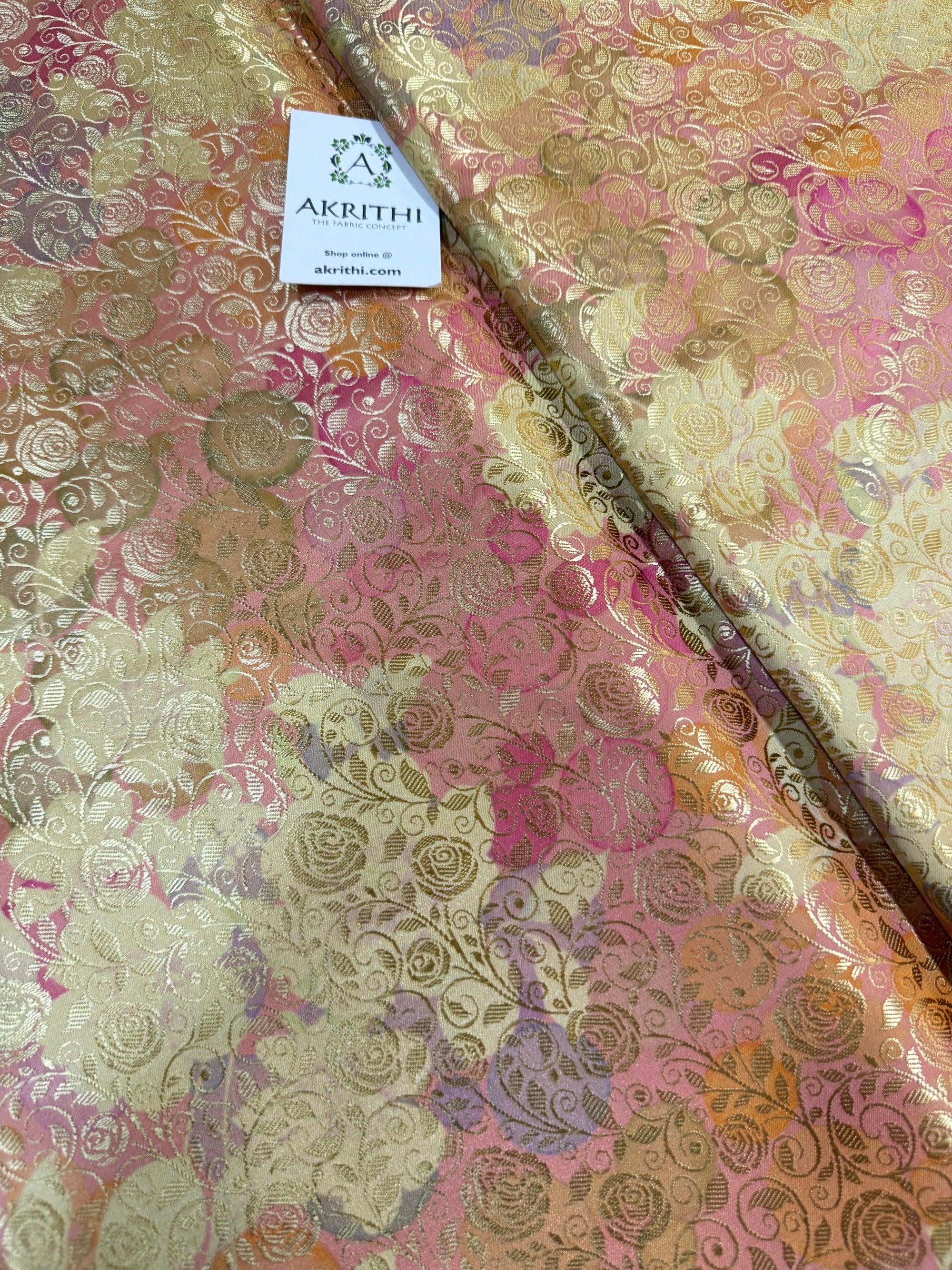 Soft silk Pure Banarasi brocade fabric