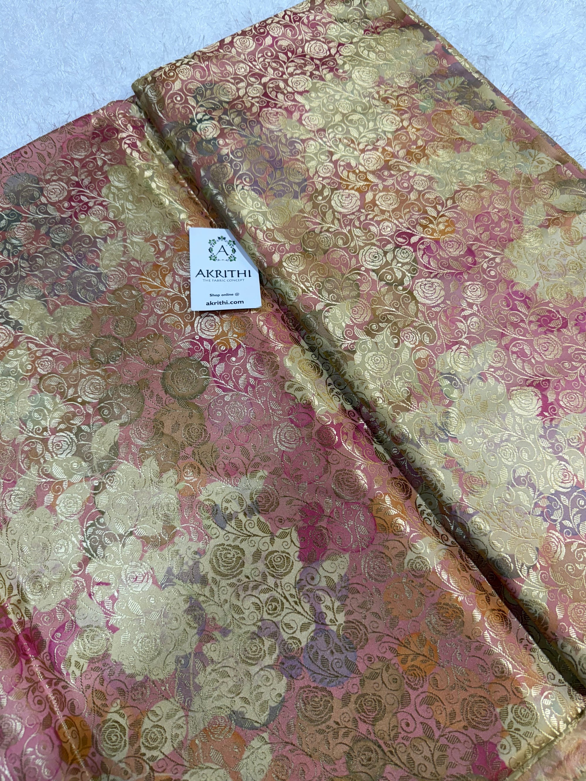Soft silk Pure Banarasi brocade fabric