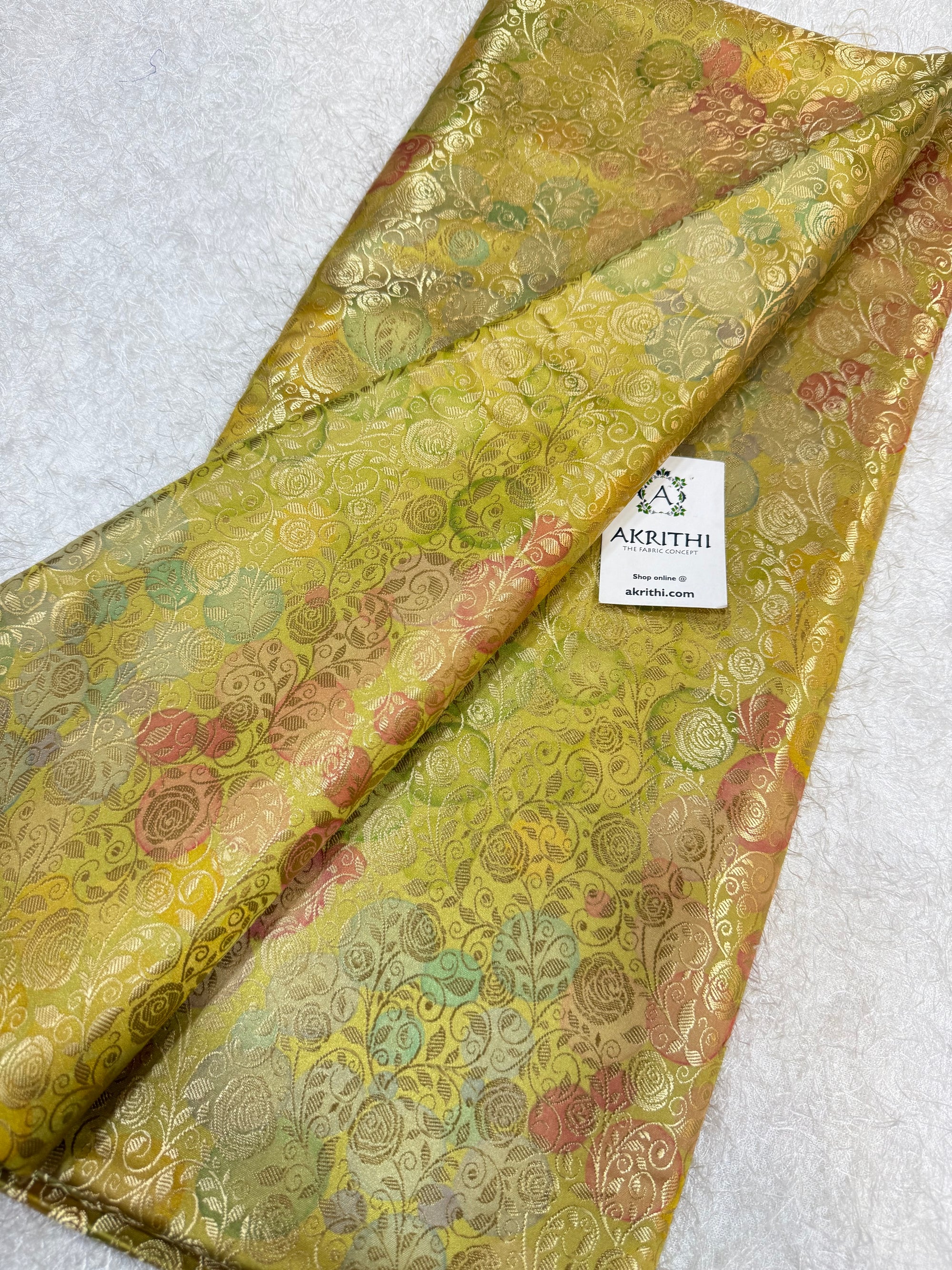 Soft silk Pure Banarasi brocade fabric