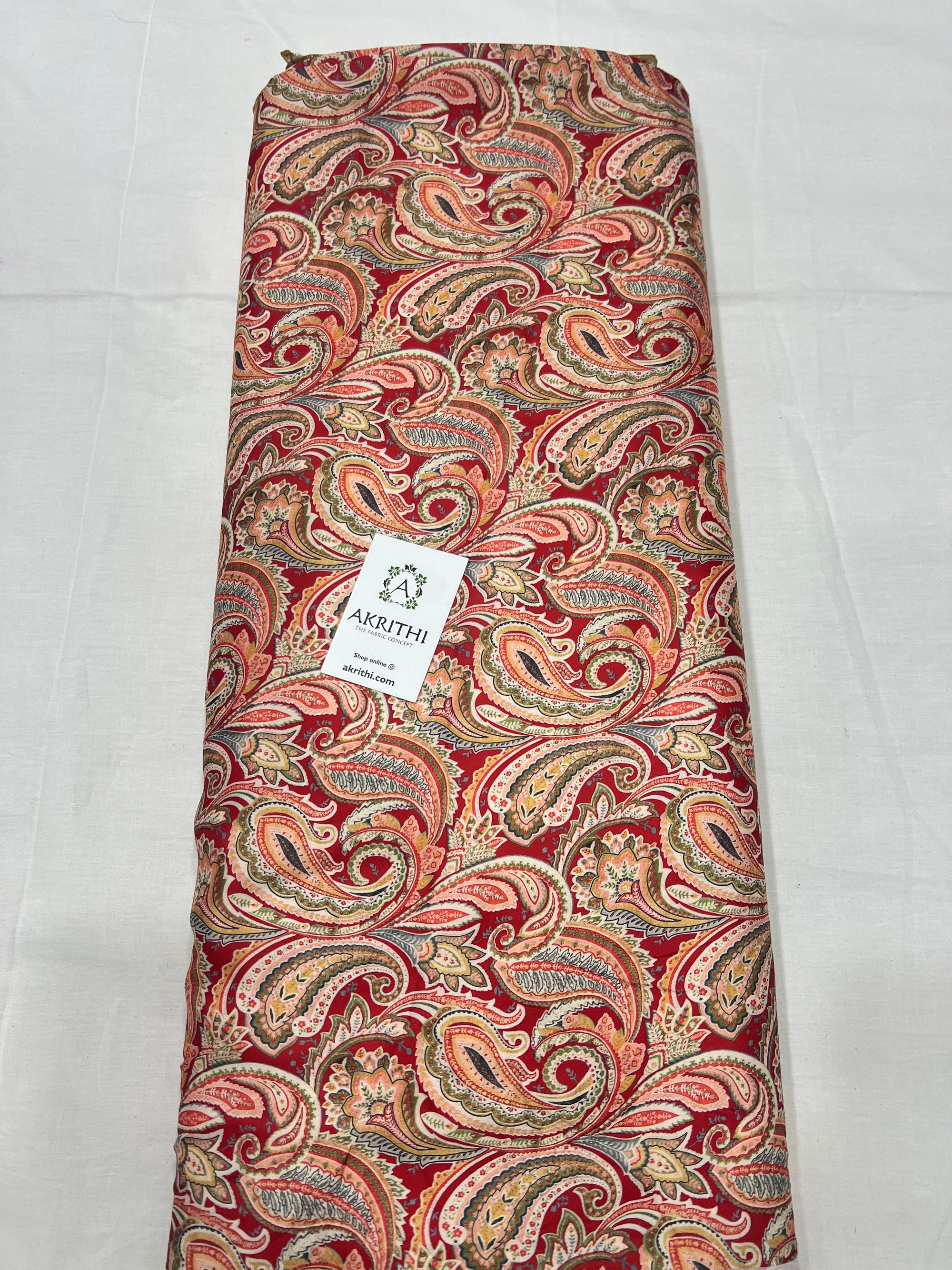 Digital printed modal satin fabric