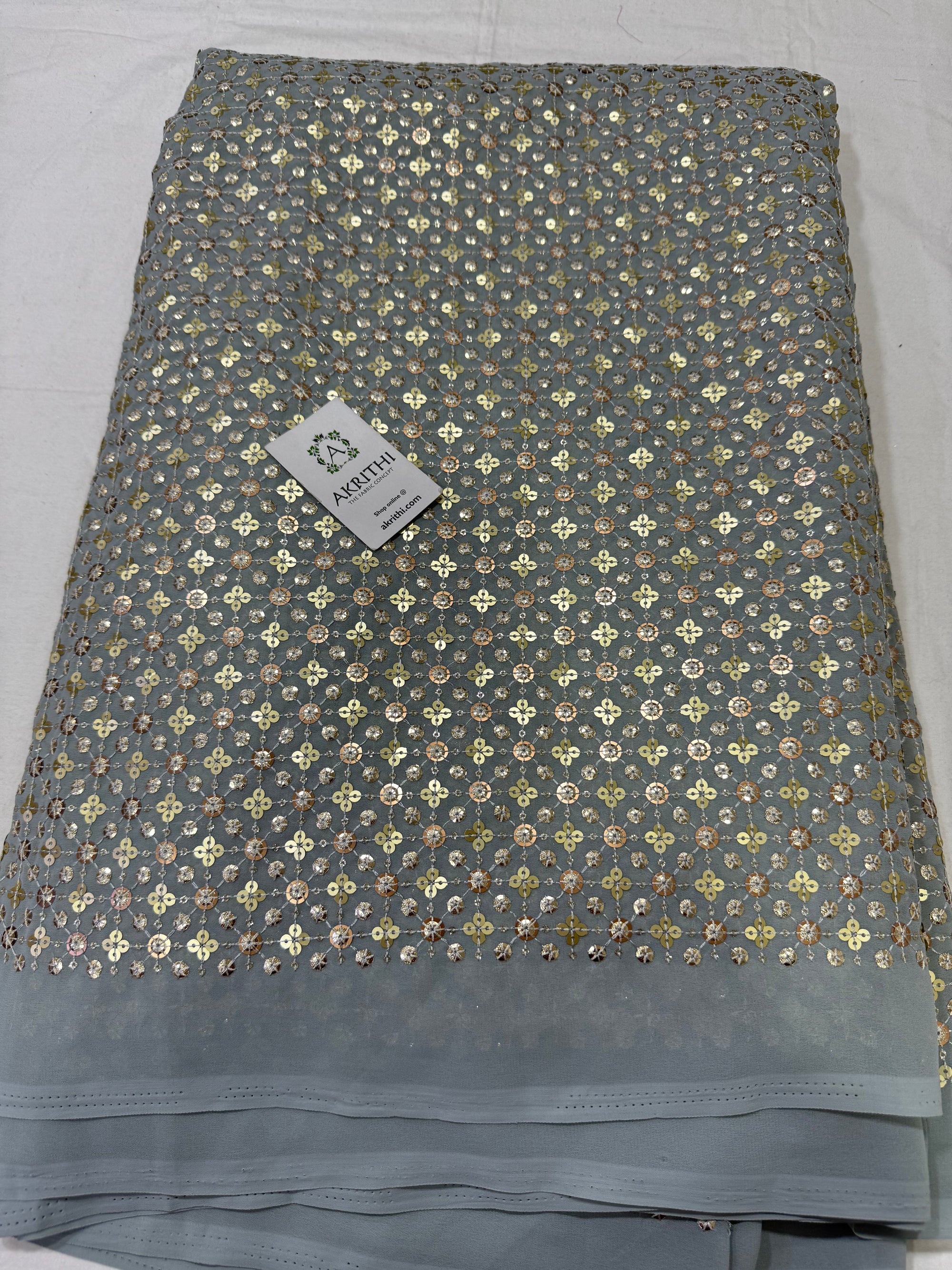 Embroidery on georgette fabric