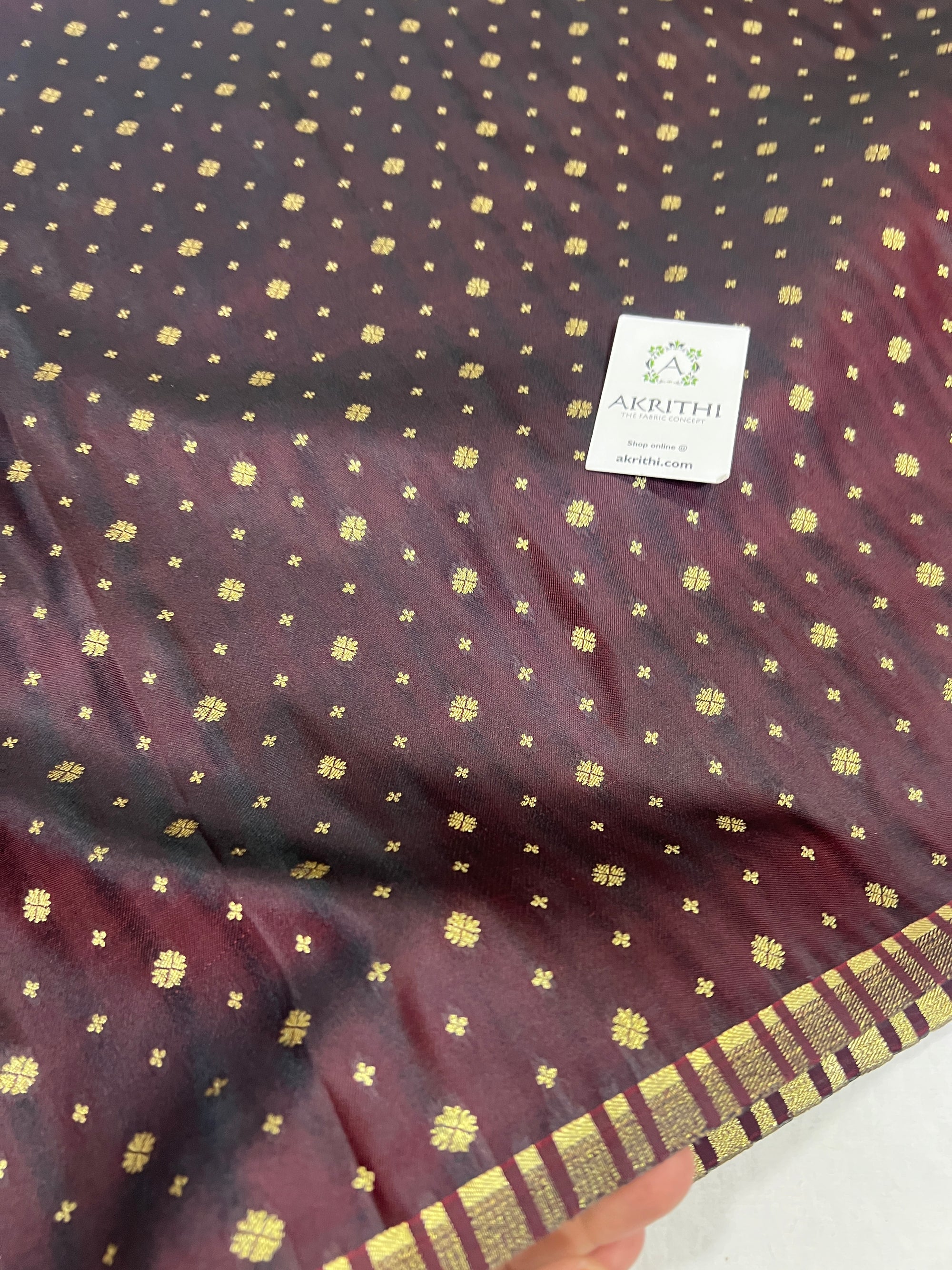 Pure Banarasi brocade butti fabric