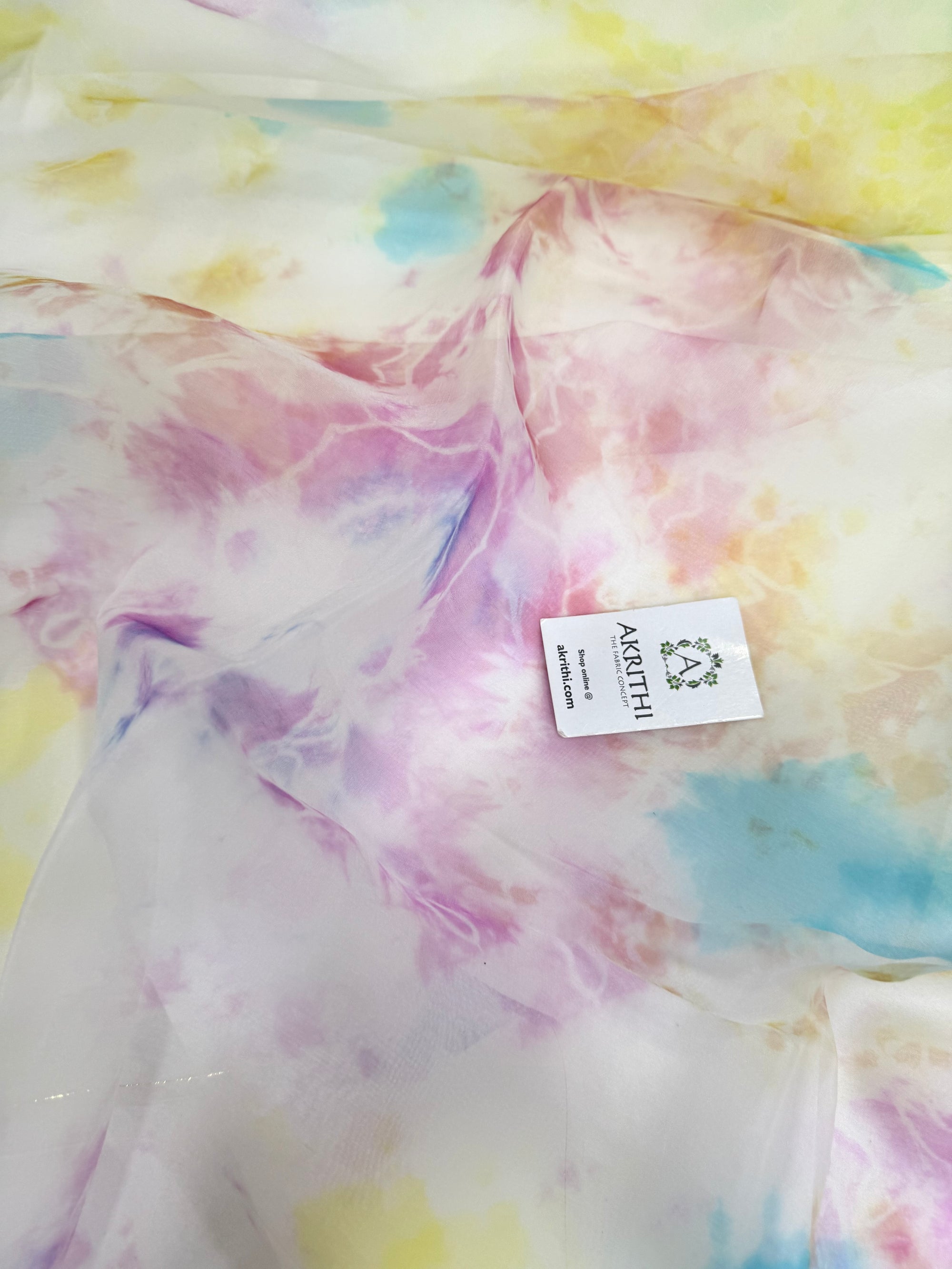 PURE SILK ORGANZA MULTICOLOUR SAREE