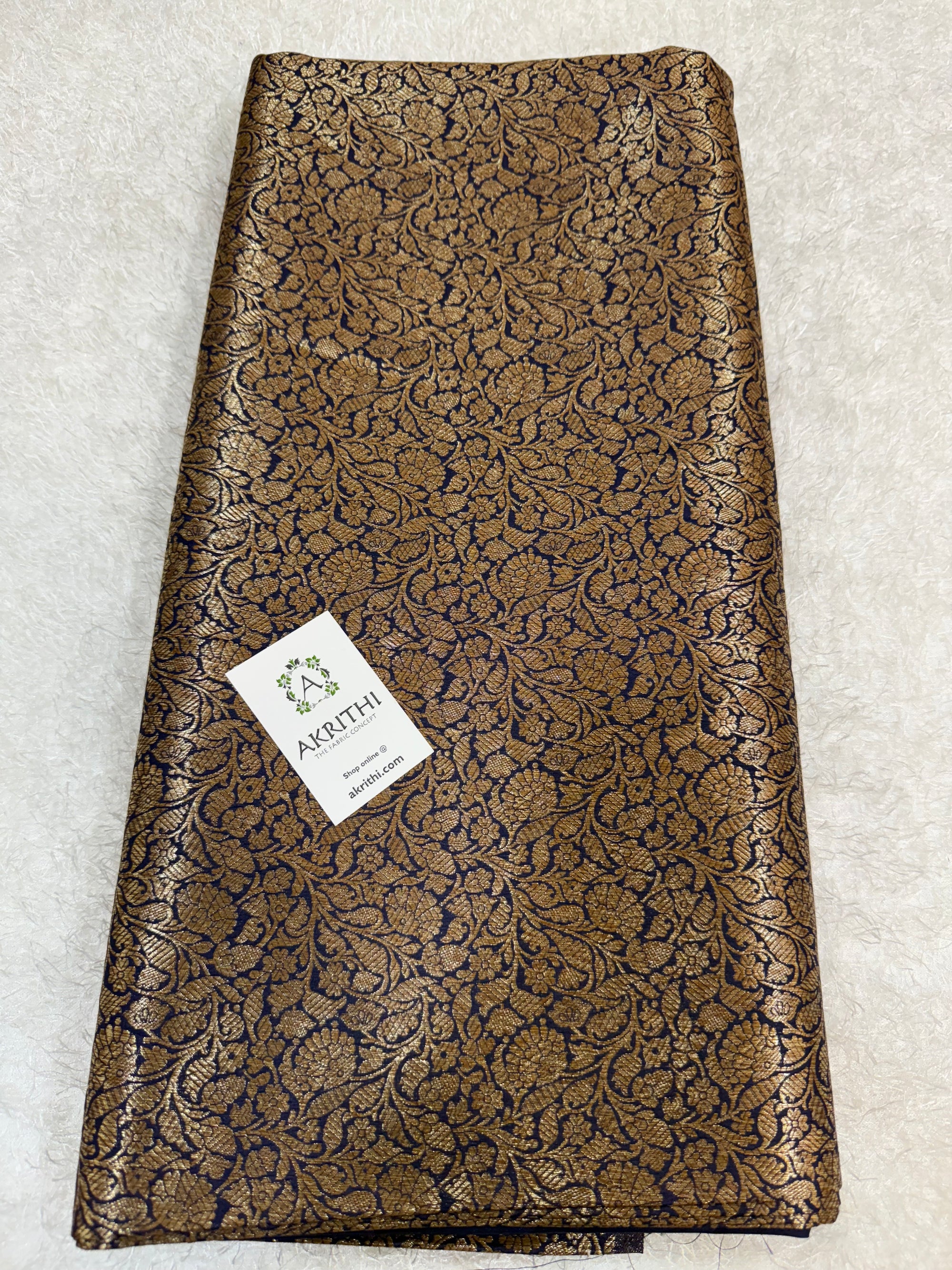 Pure Banarasi brocade fabric with antique zari