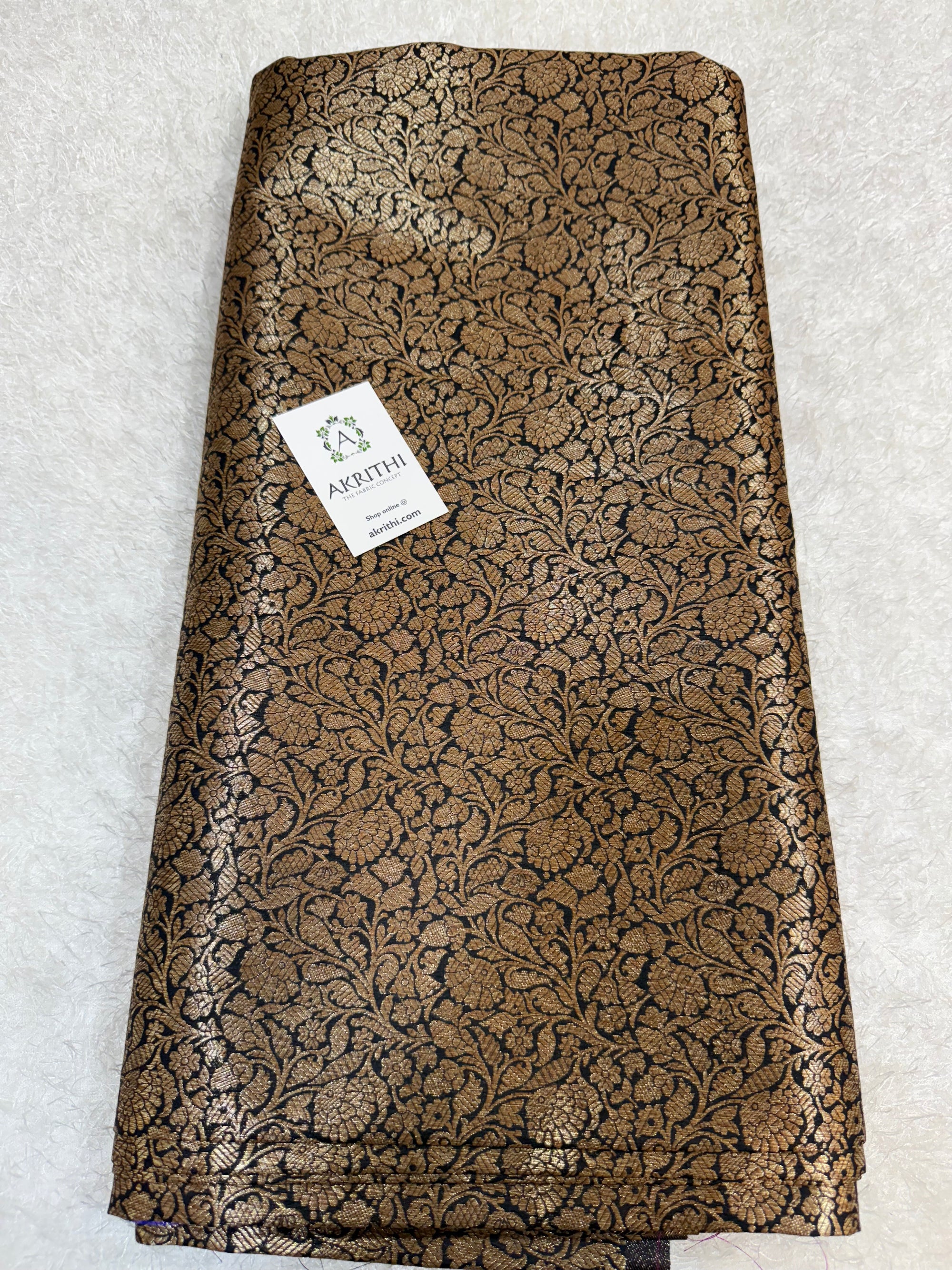 Pure Banarasi brocade fabric with antique zari