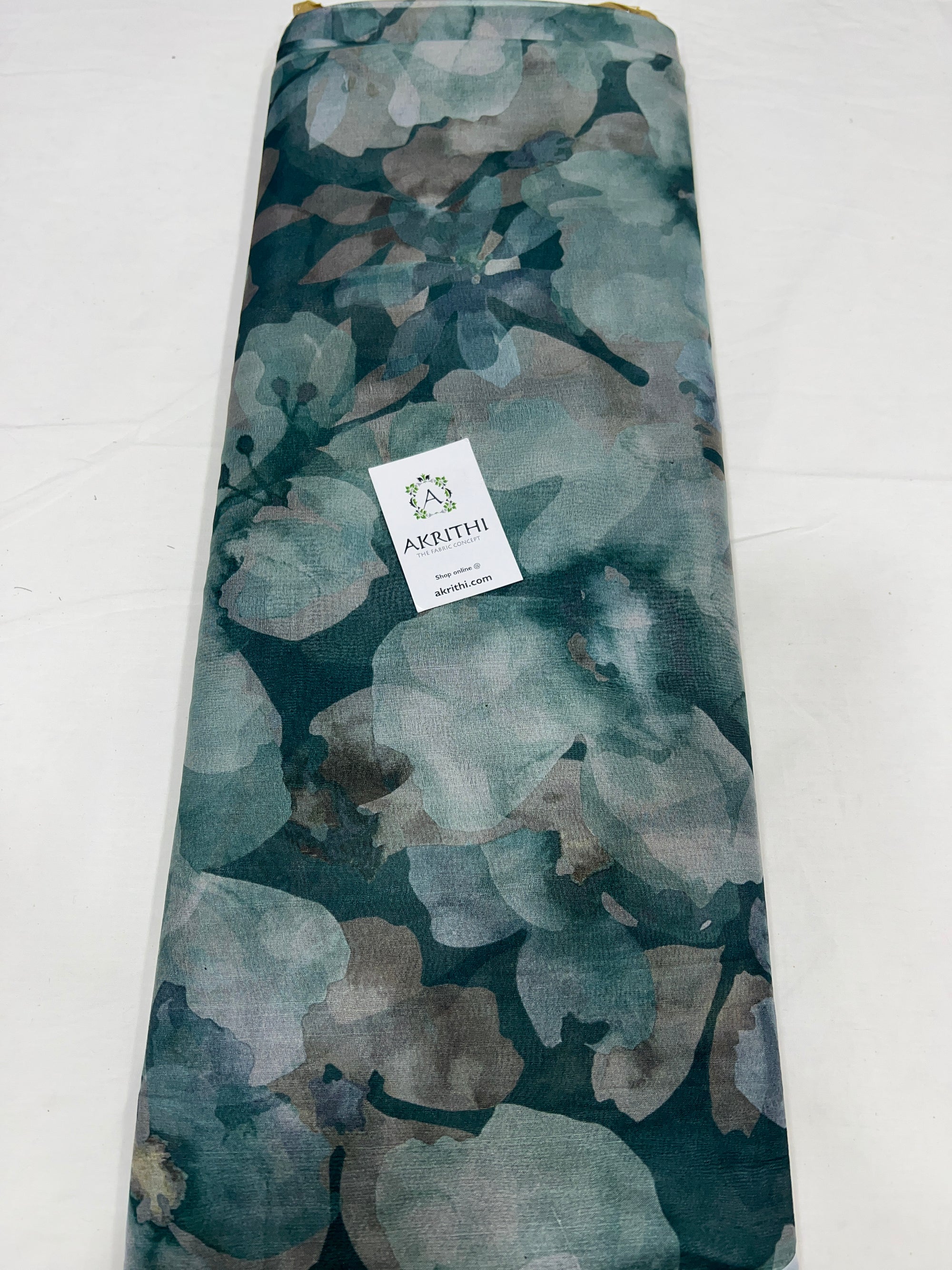 Digital floral Printed organza fabric