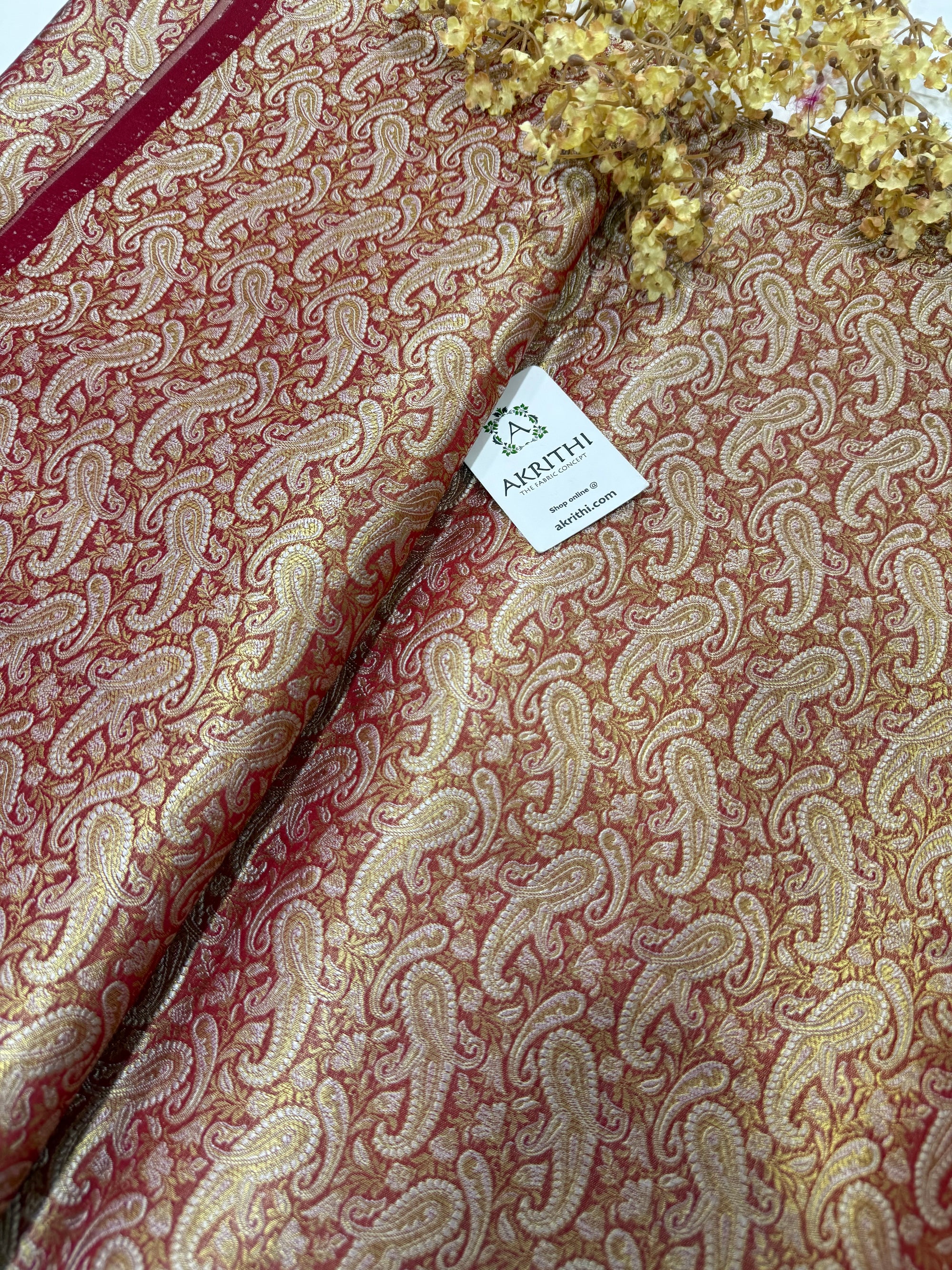 Pure Banarasi brocade fabric