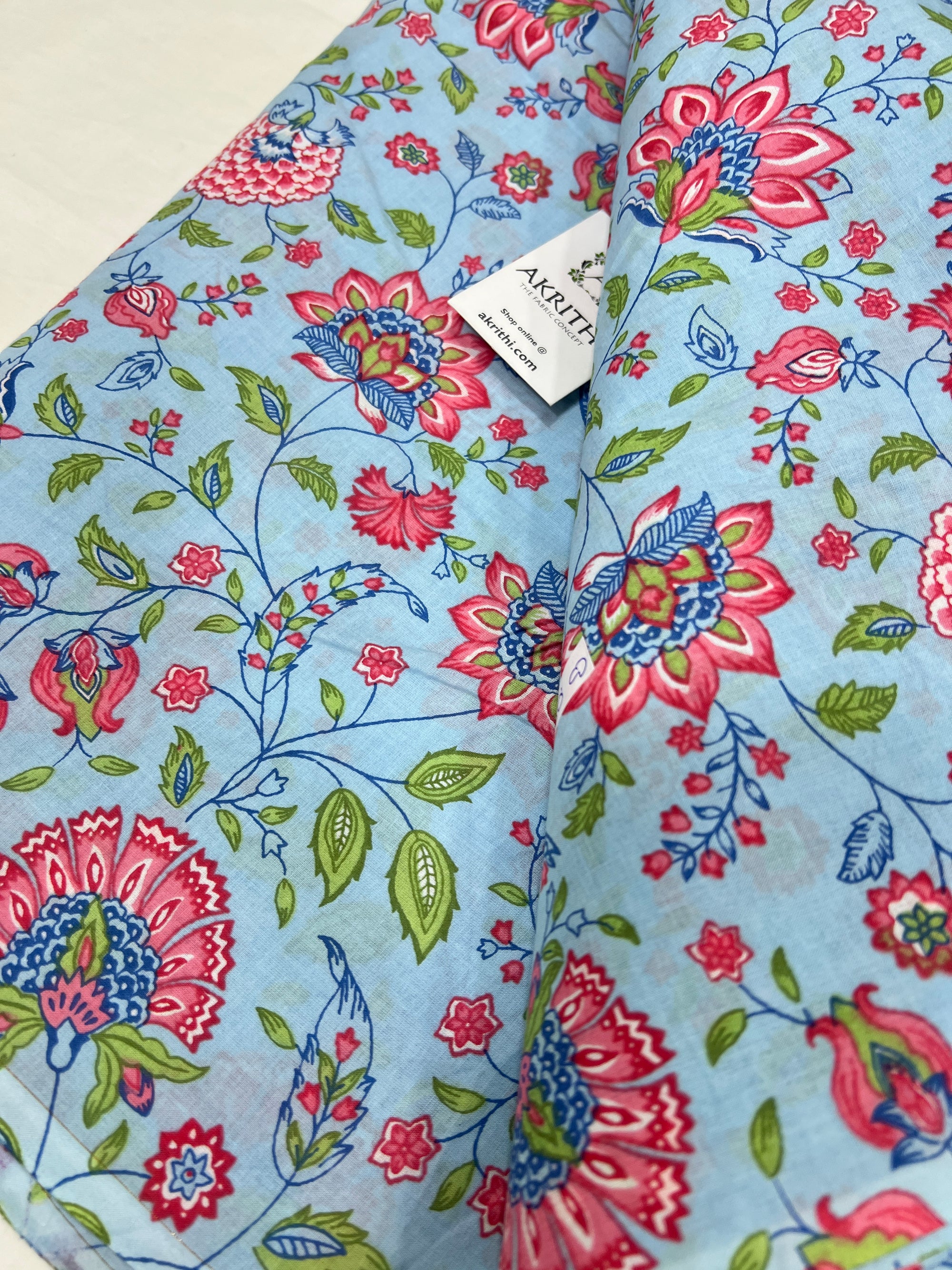 Printed pure cotton fabric