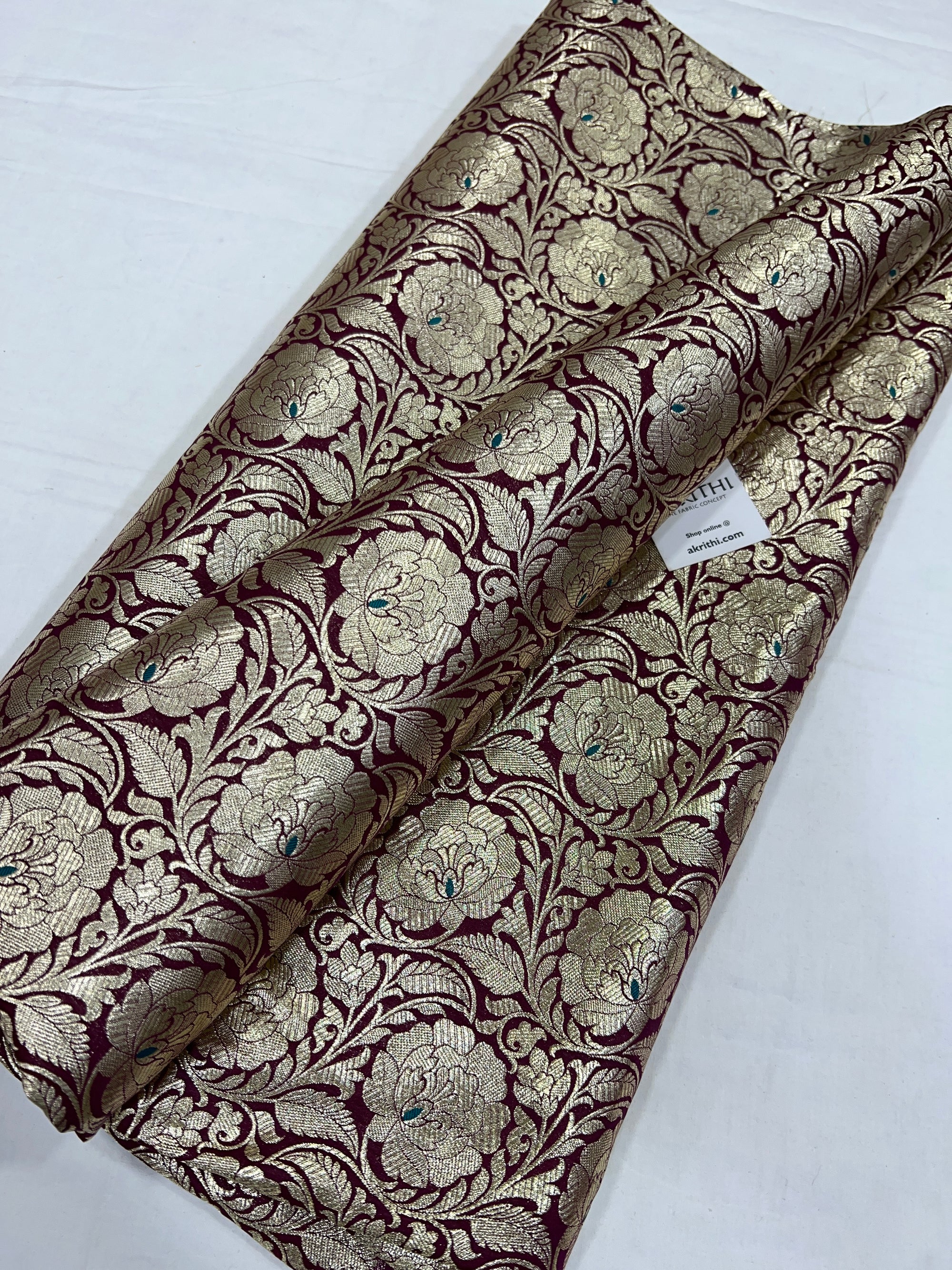 Pure Banarasi brocade fabric