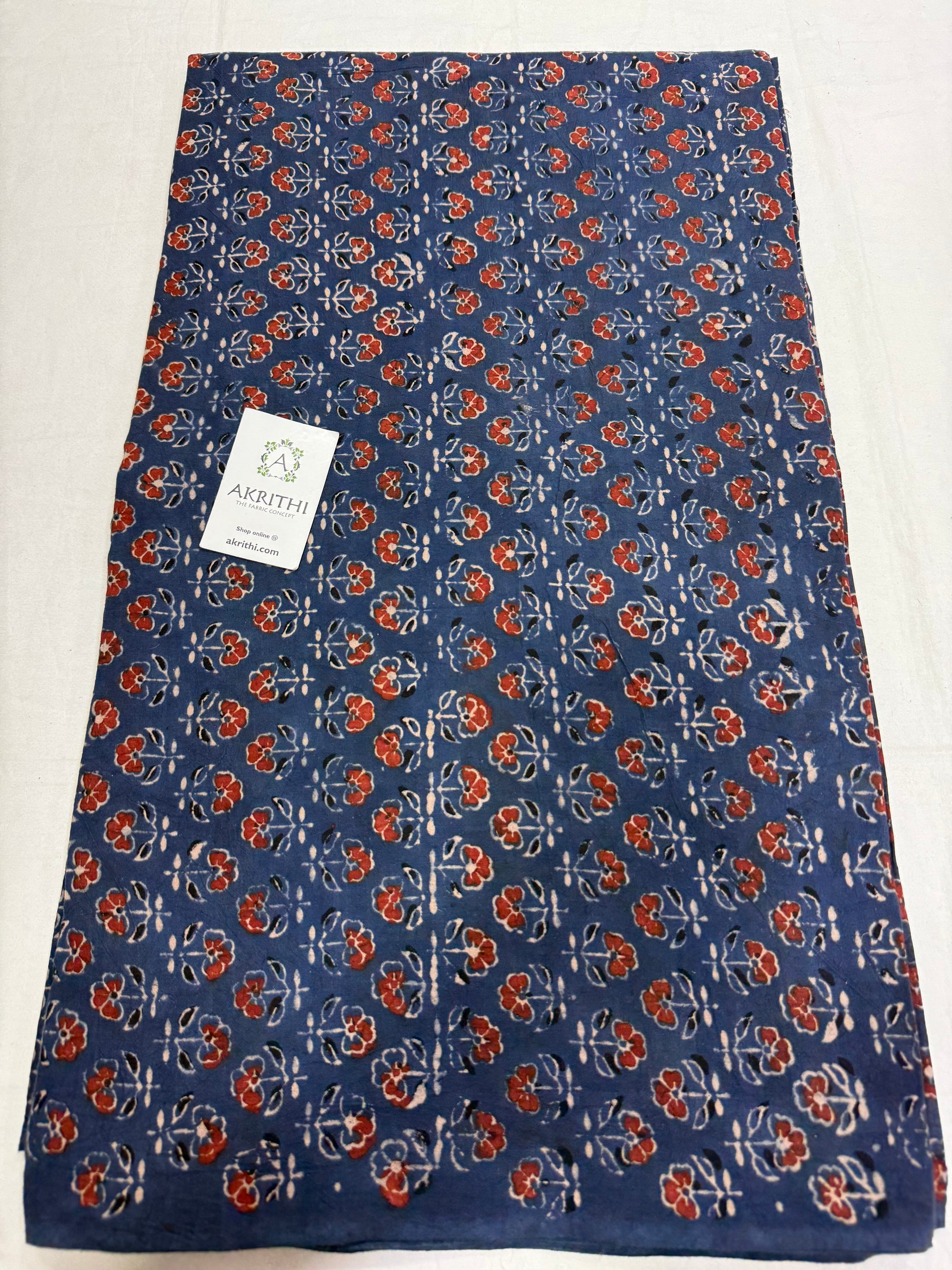 Ajrakh Hand block pure cotton fabric