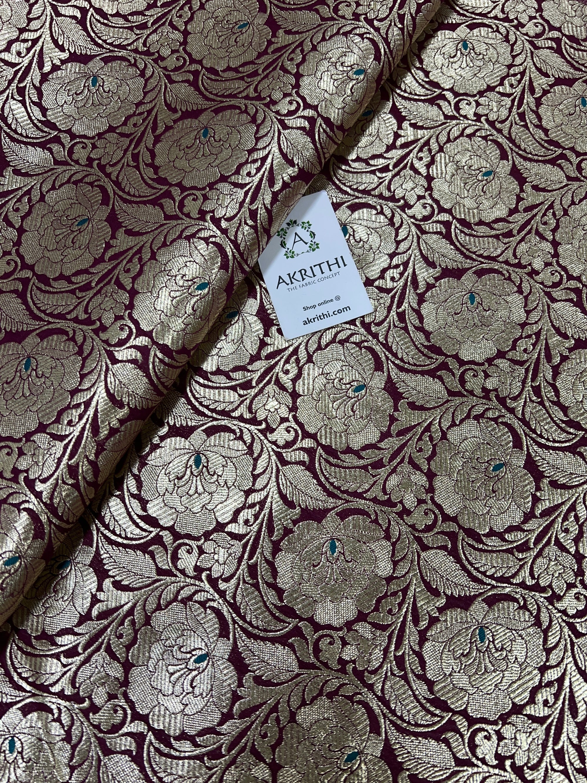 Pure Banarasi brocade fabric