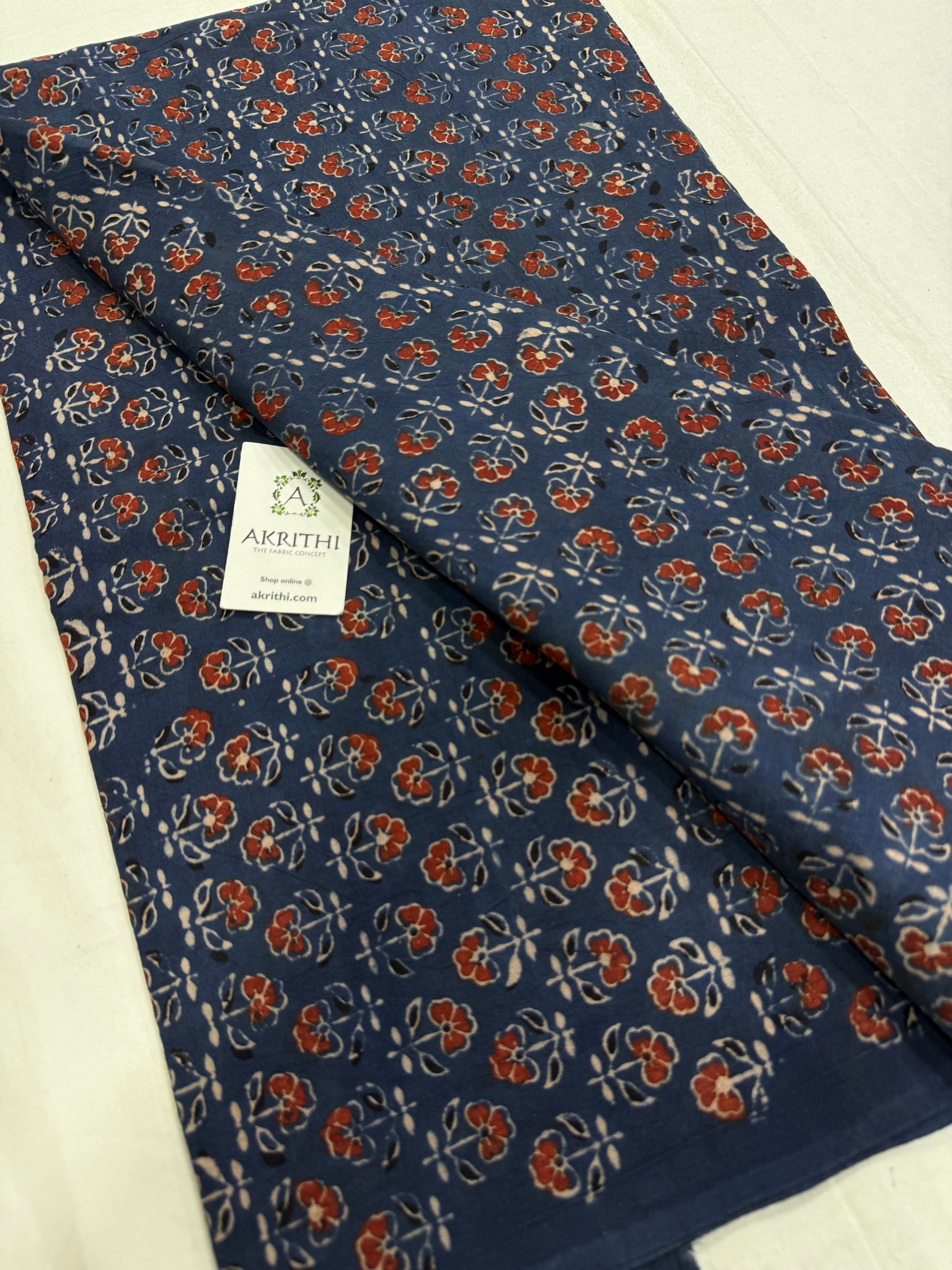 Ajrakh Hand block pure cotton fabric
