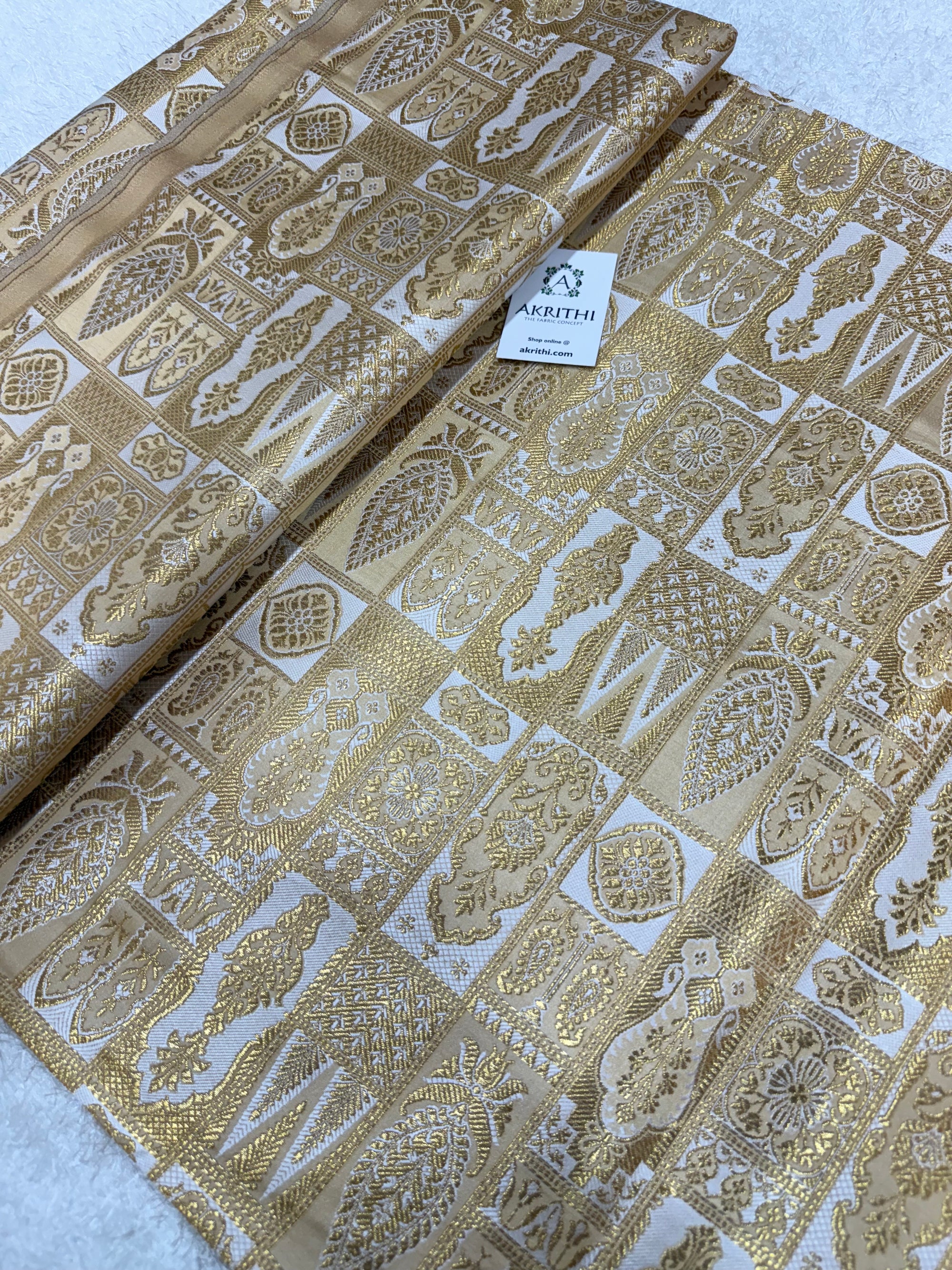 Pure Banarasi brocade fabric