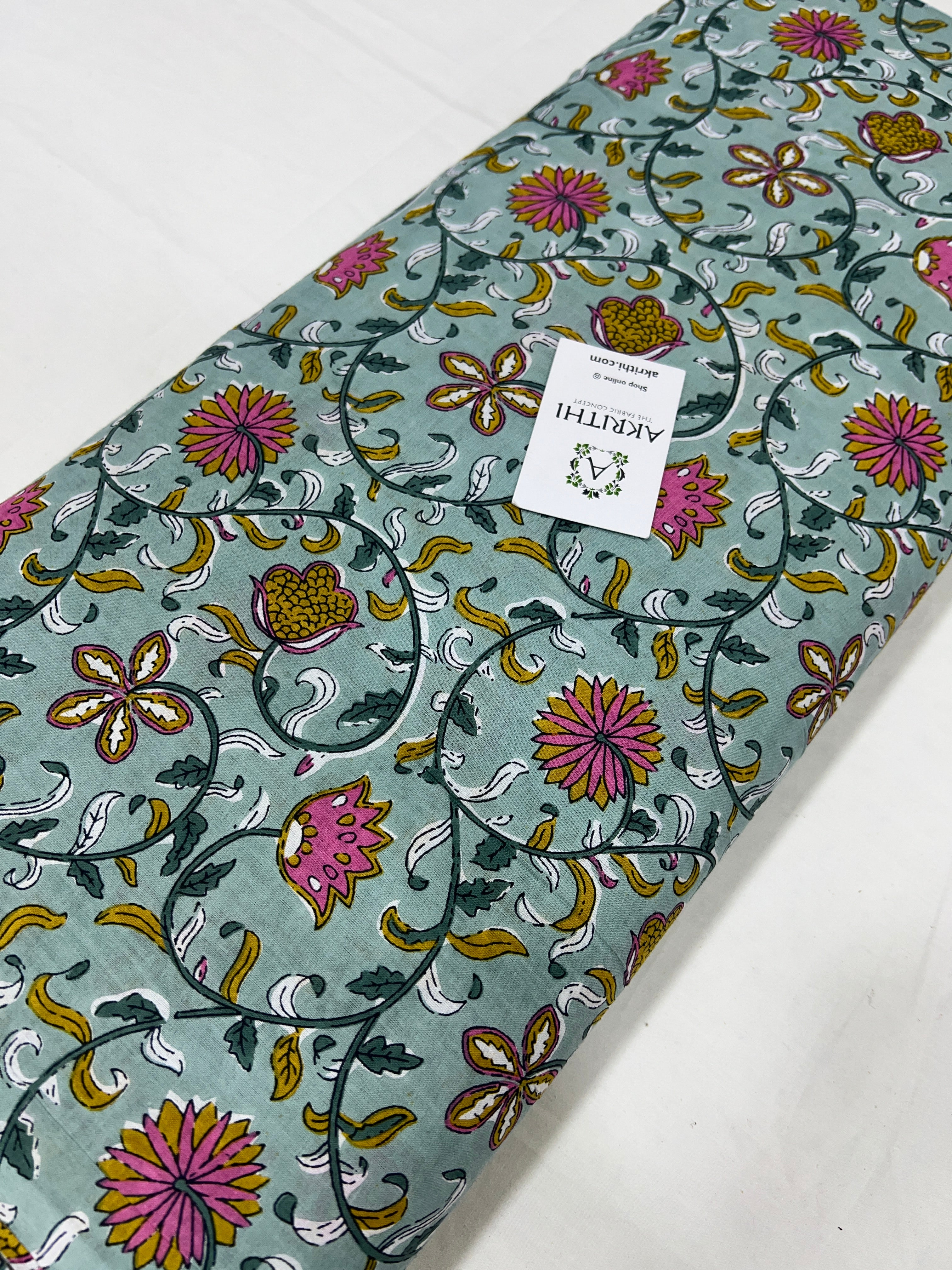 Buy pure cotton fabrics online | Plain cotton and printed cotton fabric ...