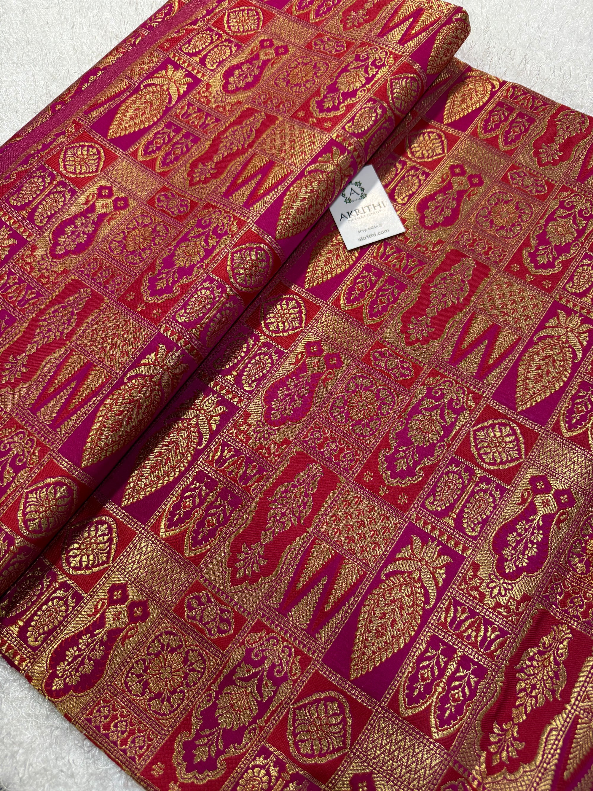Pure Banarasi brocade fabric