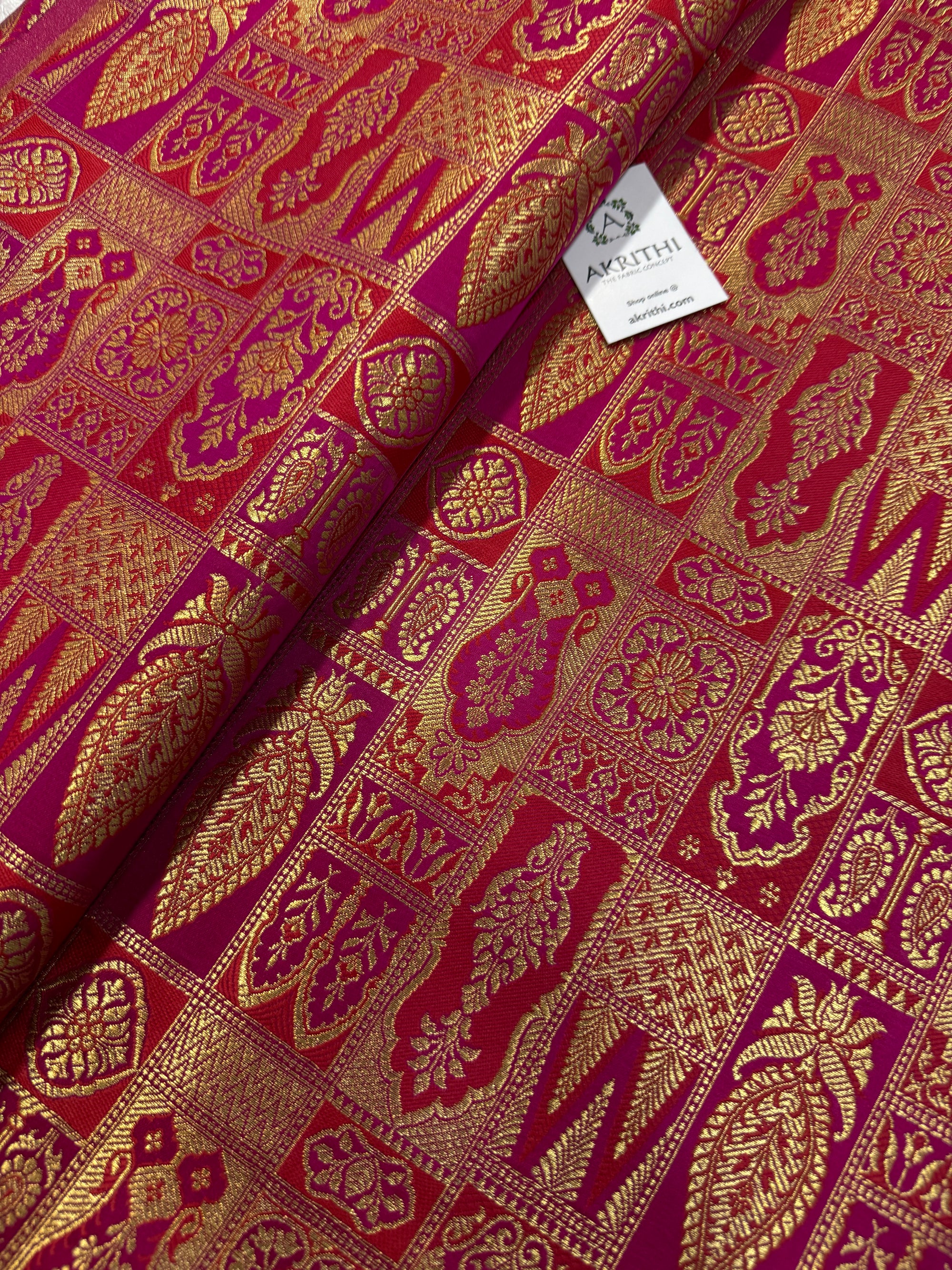 Pure Banarasi brocade fabric