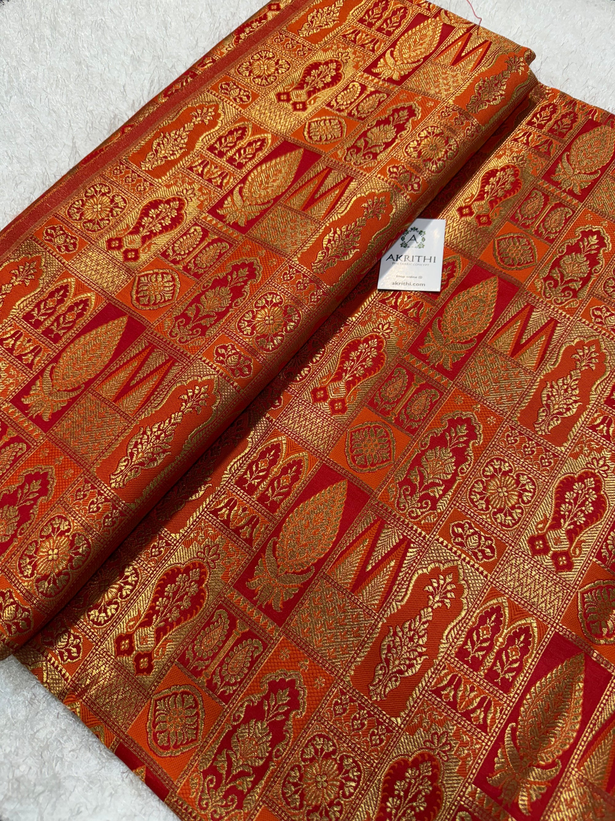 Pure Banarasi brocade fabric