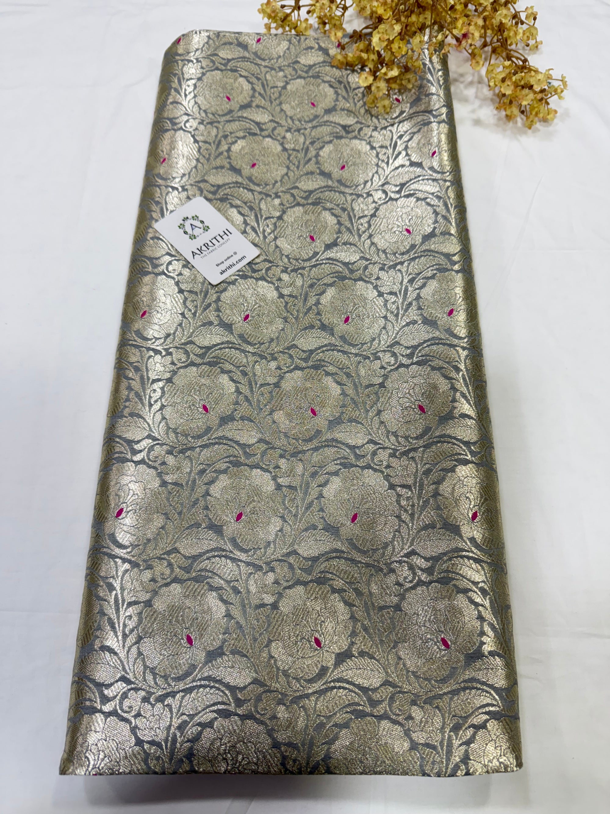 Pure Banarasi brocade fabric