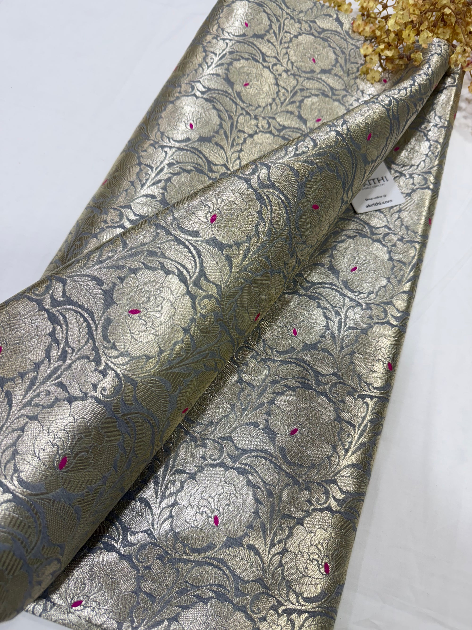 Pure Banarasi brocade fabric