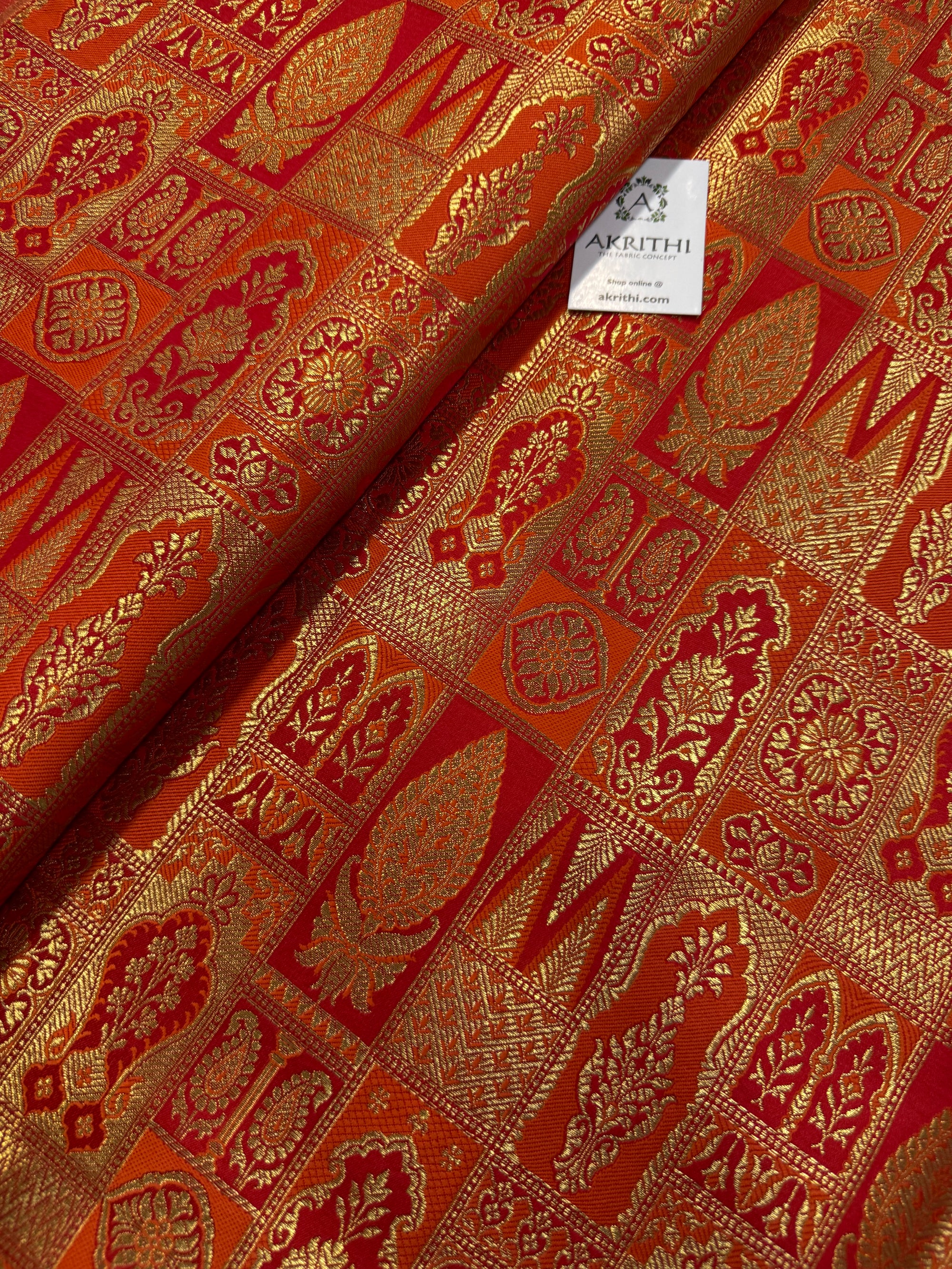 Pure Banarasi brocade fabric