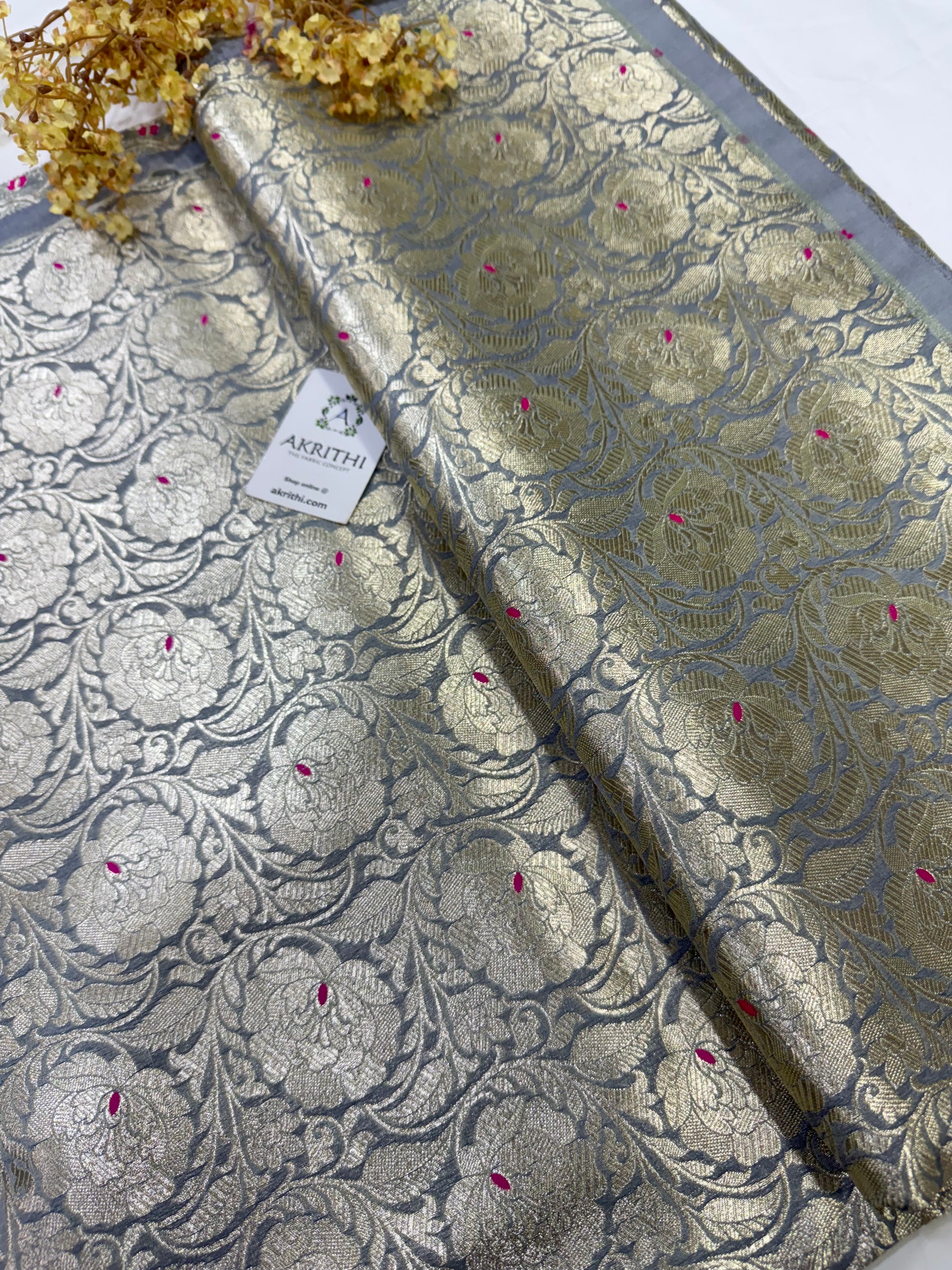 Pure Banarasi brocade fabric