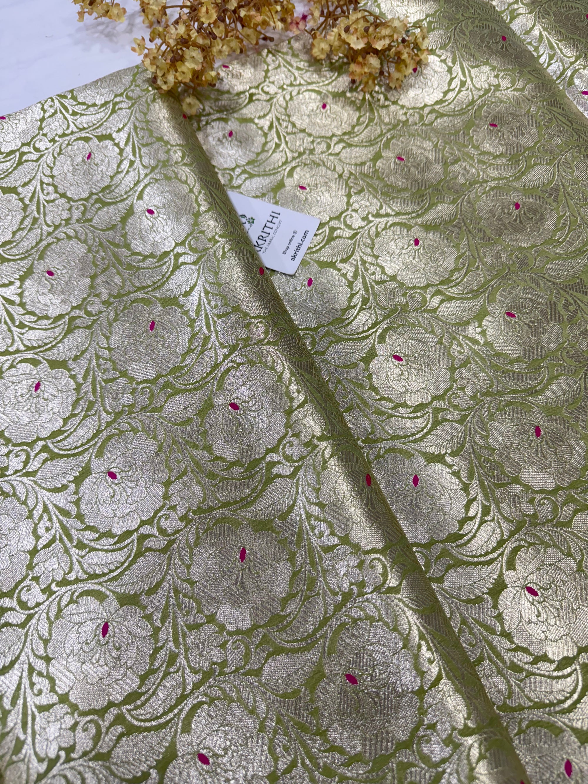 Pure Banarasi brocade fabric