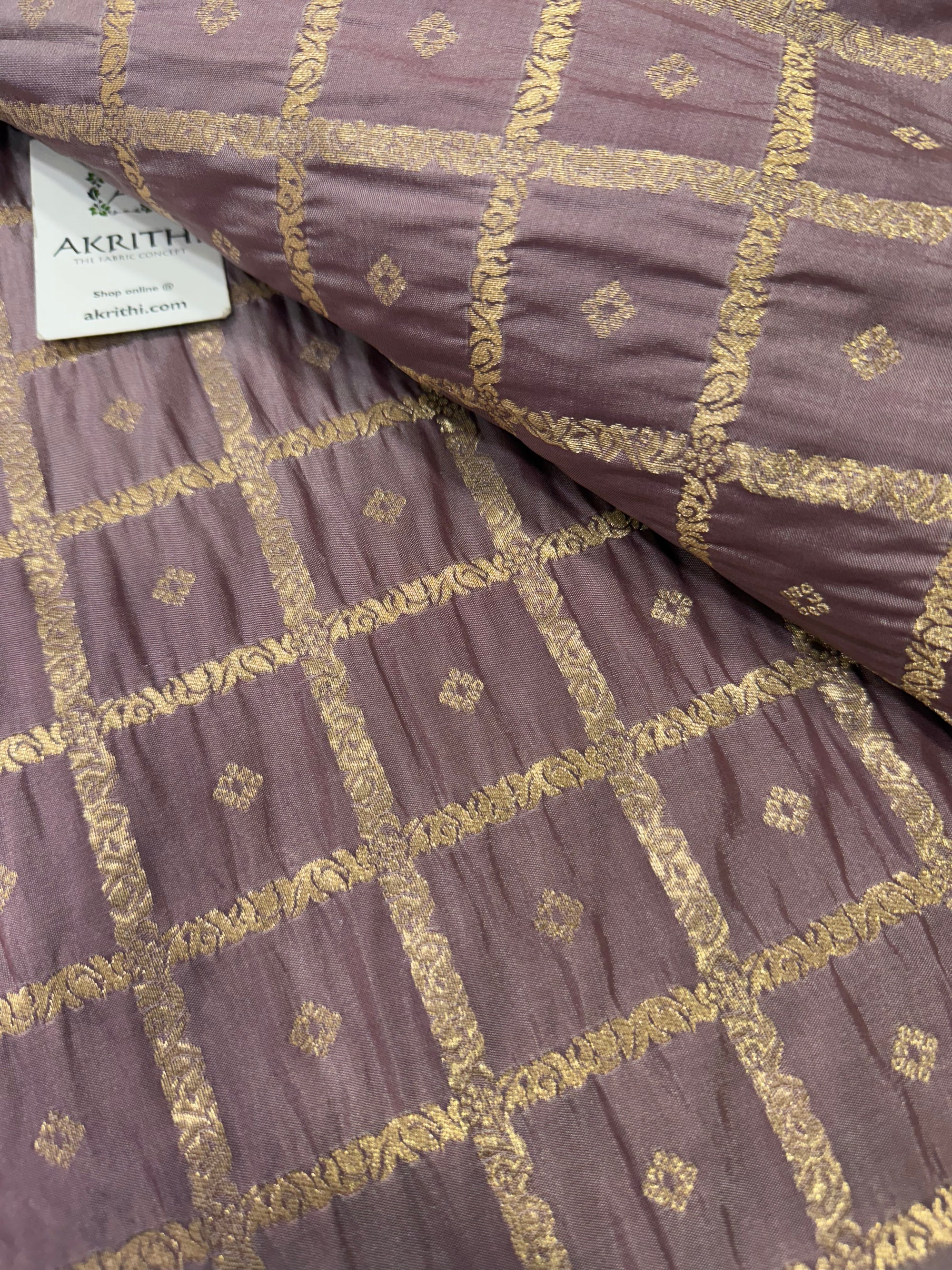 Semi Banarasi silk fabric