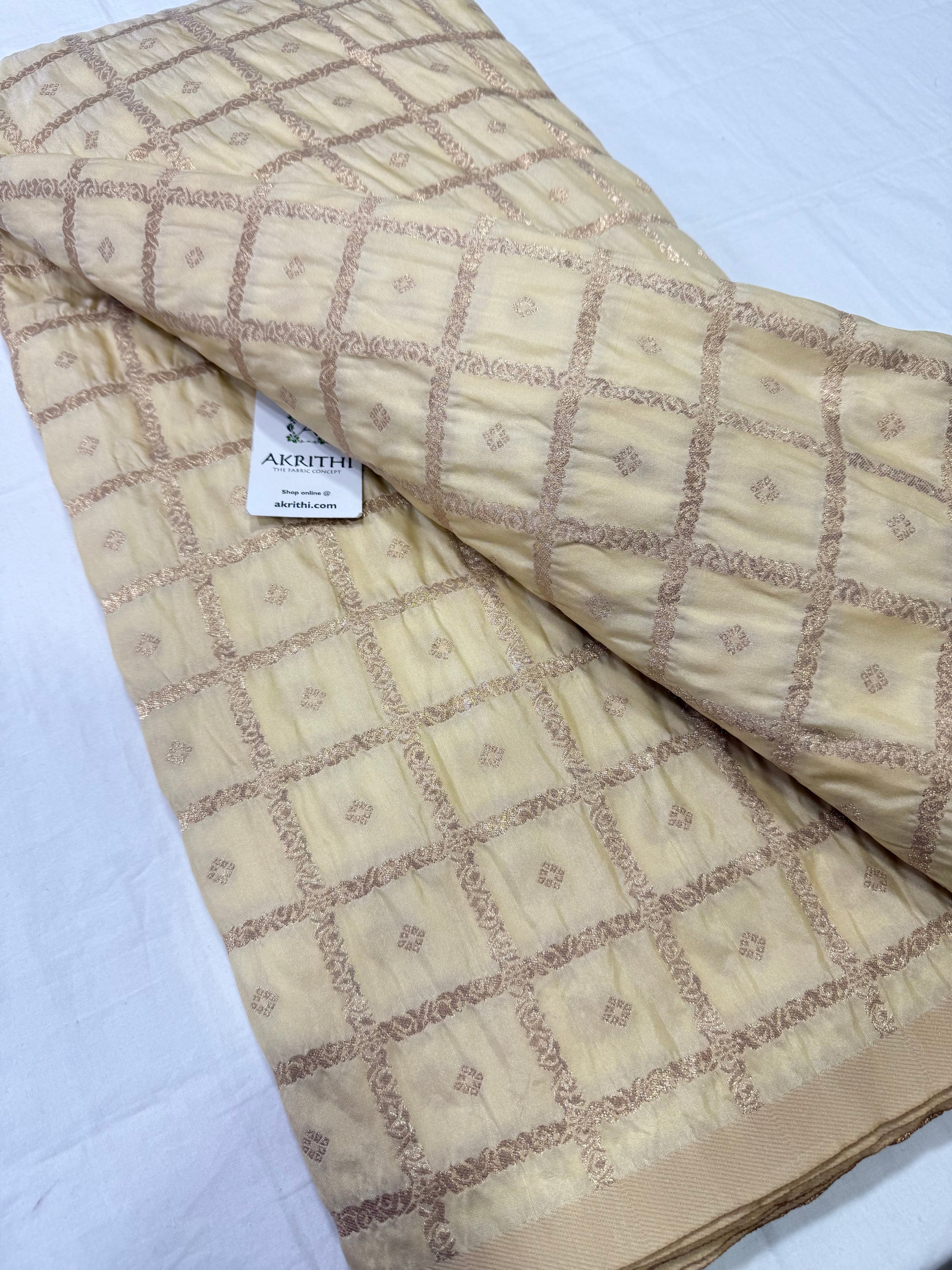 Semi Banarasi silk fabric
