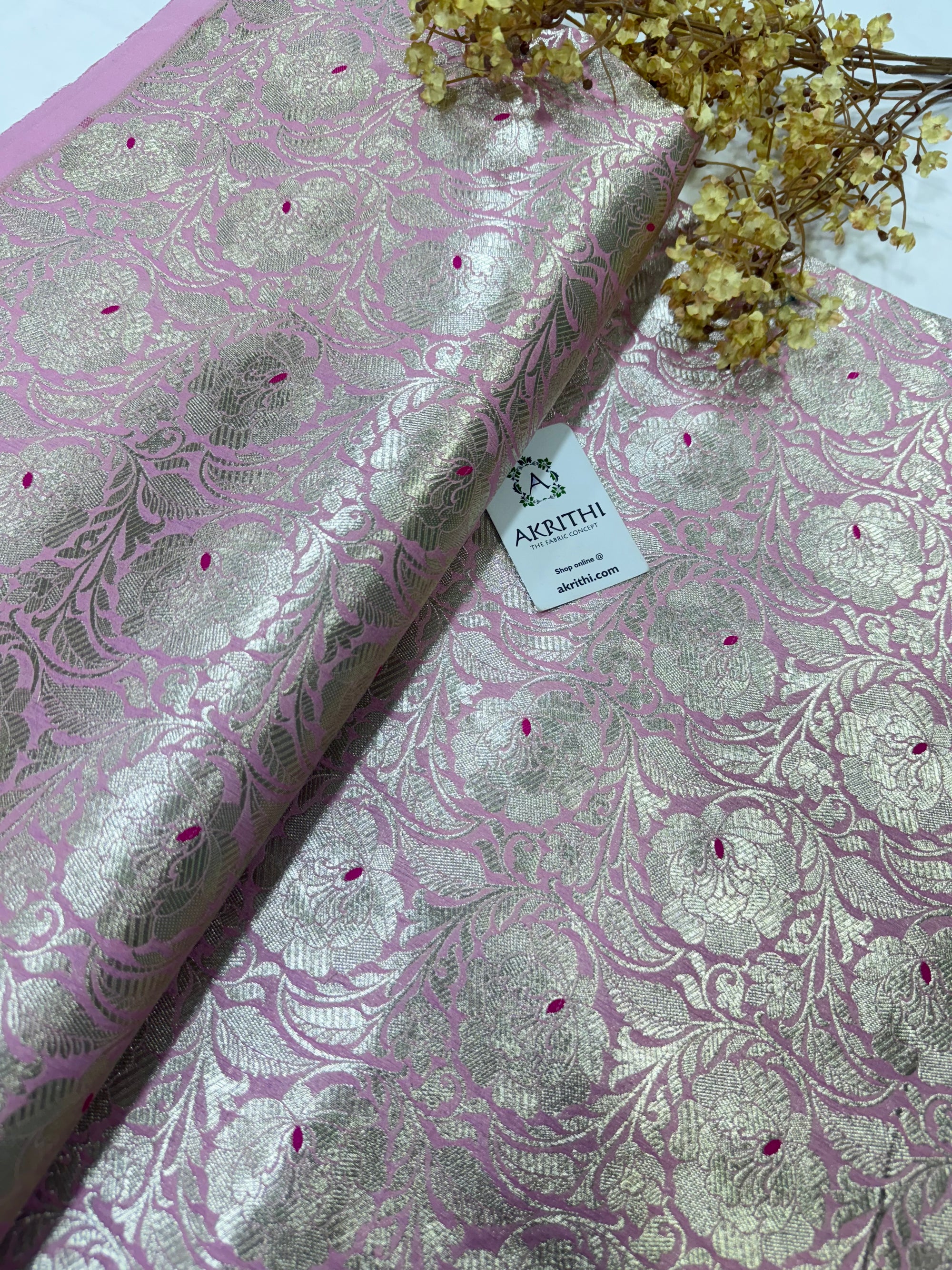 Pure Banarasi brocade fabric